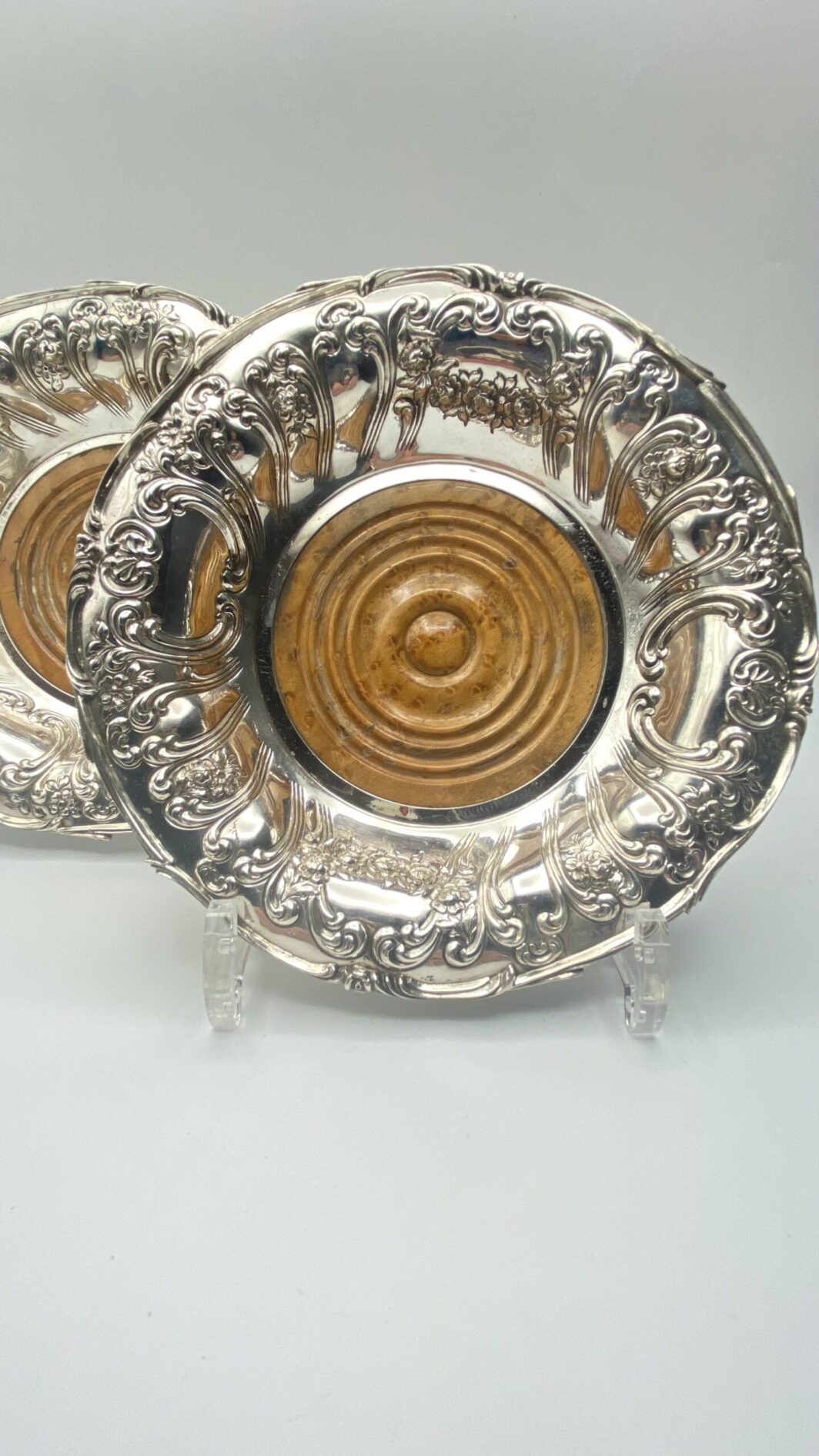 RARISSIMI SOTTOBOTTIGLIA IN ARGENTO E RADICA, ANNO 1825