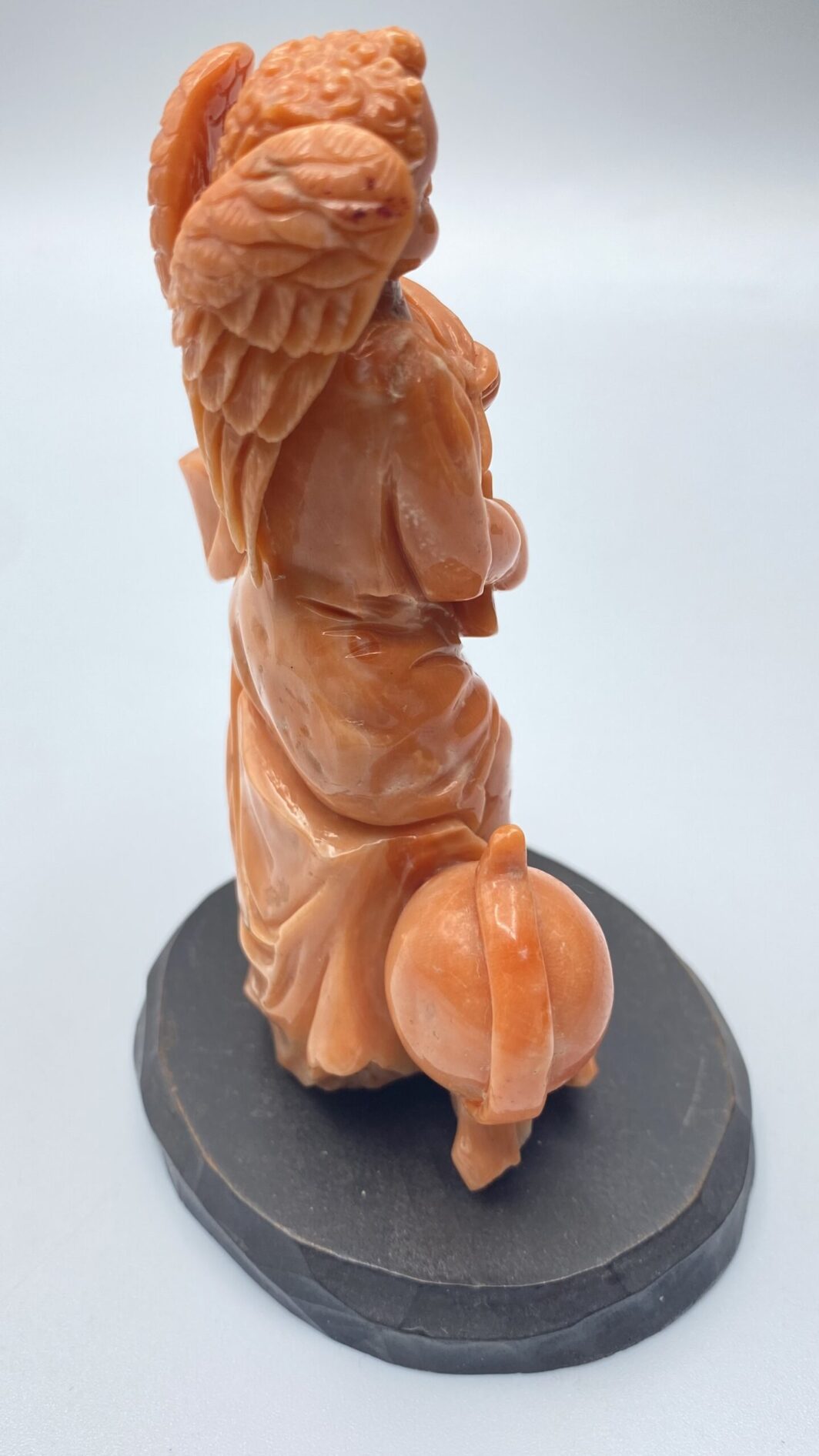 SCULTURA IN CORALLO “ANGELO DELLA SAPIENZA E DELLA CONOSCENZA UNIVERSALE”. FINE ‘800 - immagine 12