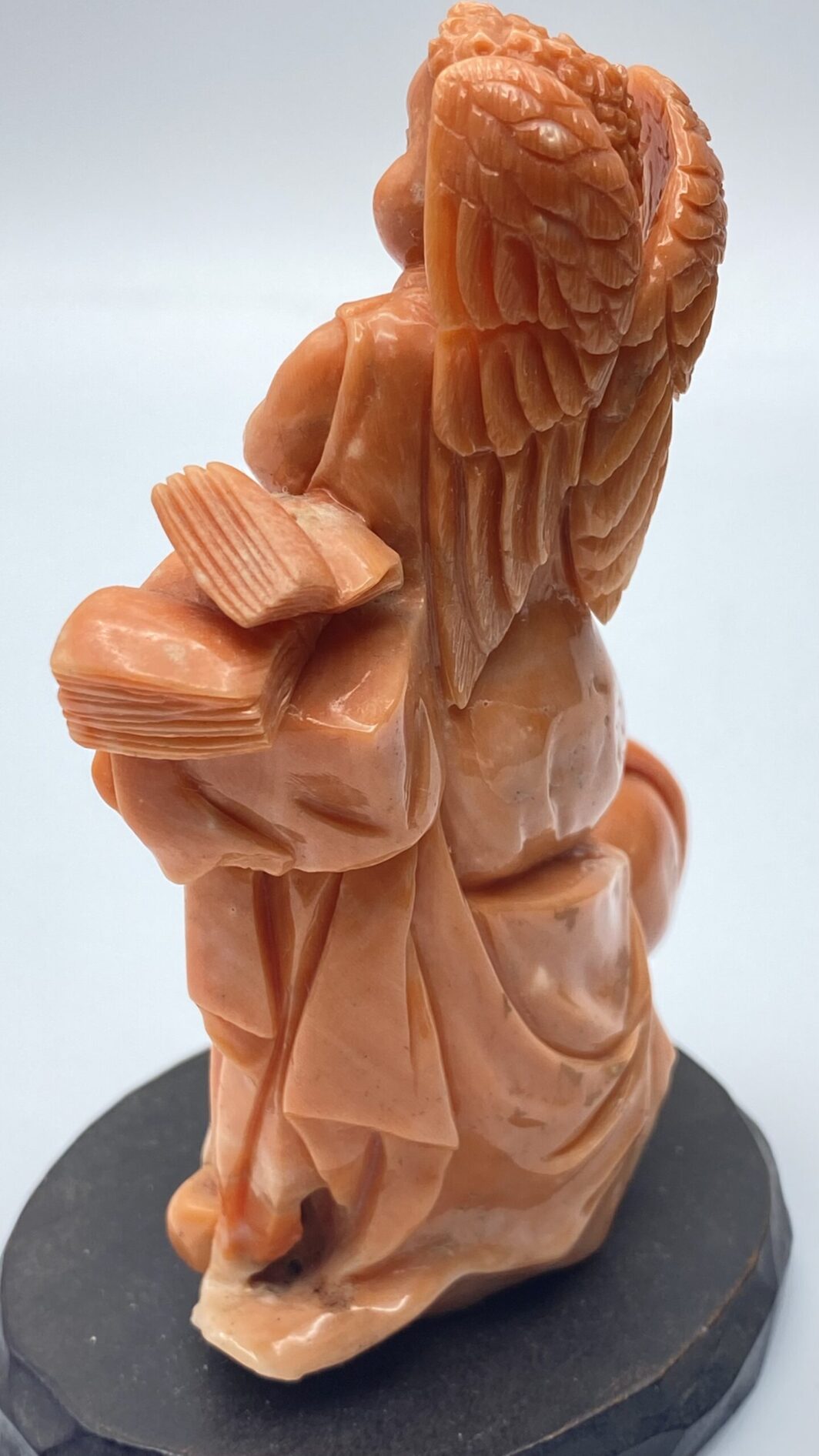 SCULTURA IN CORALLO “ANGELO DELLA SAPIENZA E DELLA CONOSCENZA UNIVERSALE”. FINE ‘800 - immagine 8