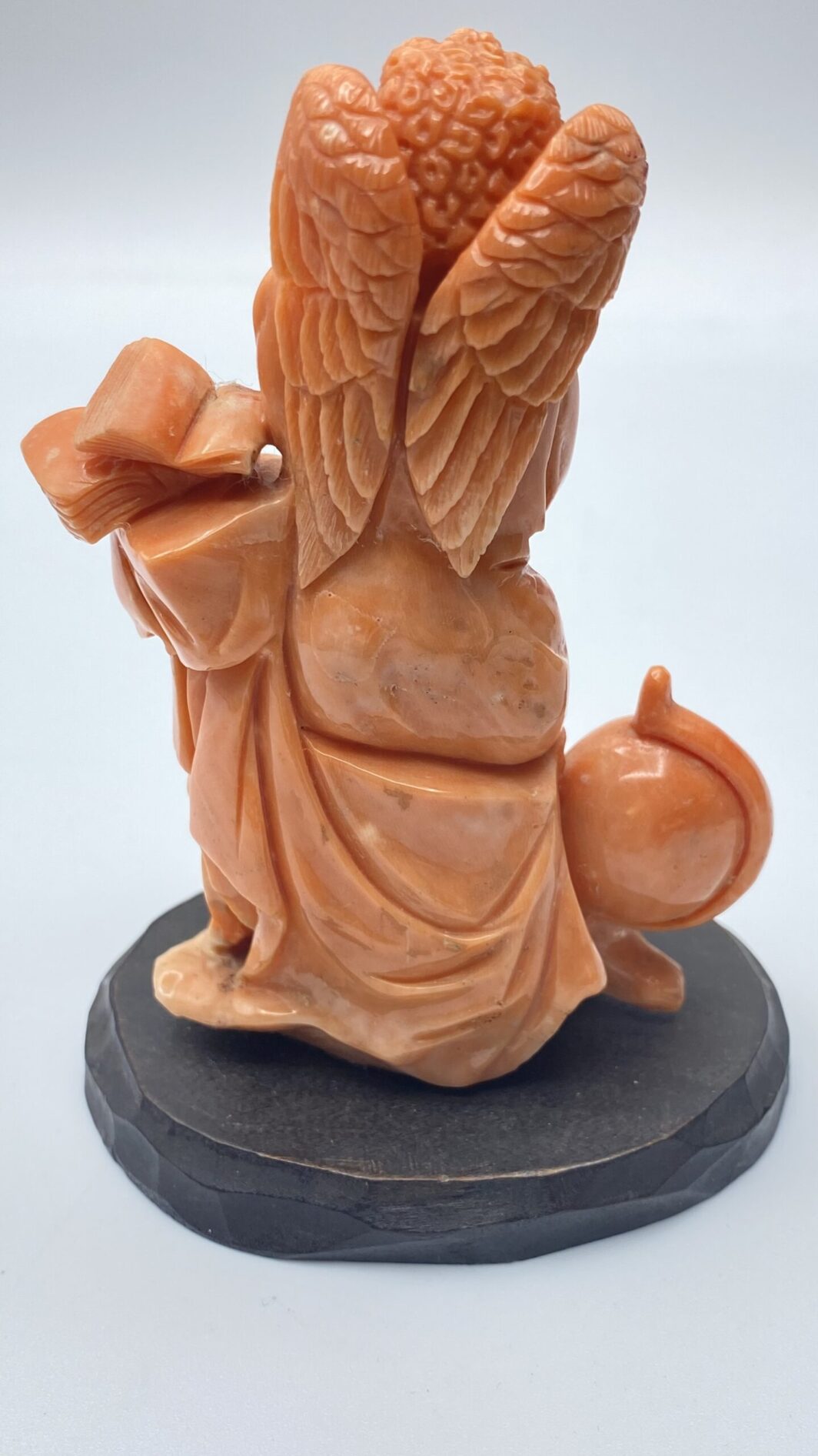 SCULTURA IN CORALLO “ANGELO DELLA SAPIENZA E DELLA CONOSCENZA UNIVERSALE”. FINE ‘800 - immagine 10