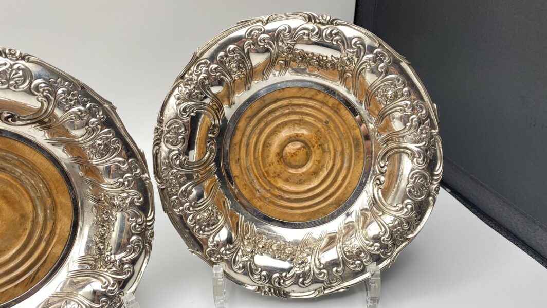 RARISSIMI SOTTOBOTTIGLIA IN ARGENTO E RADICA, ANNO 1825 - immagine 2