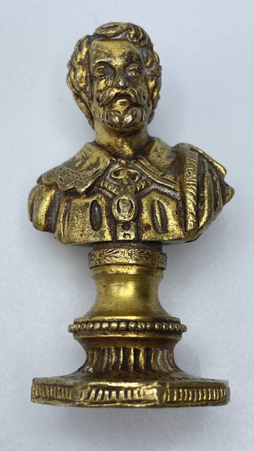 MINIATURA DI MEZZOBUSTO IN BRONZO DORATO XIX sec. - immagine 10