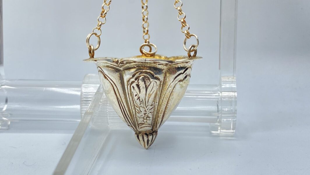 ANGELO CON ACQUASANTIERA IN ARGENTO XX sec. - immagine 12