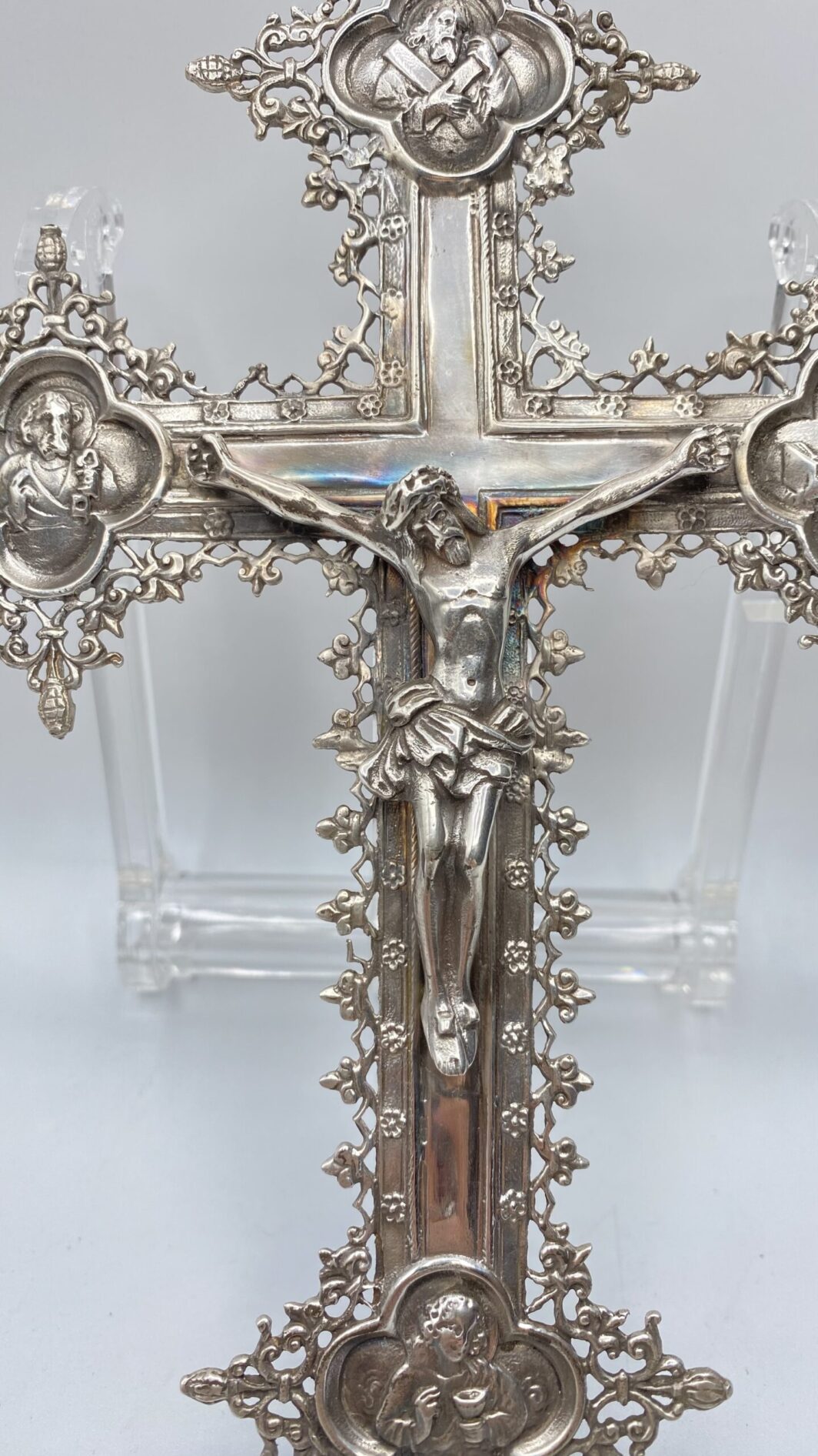 CROCEFISSO IN ARGENTO. ITALIA XX sec. - immagine 3