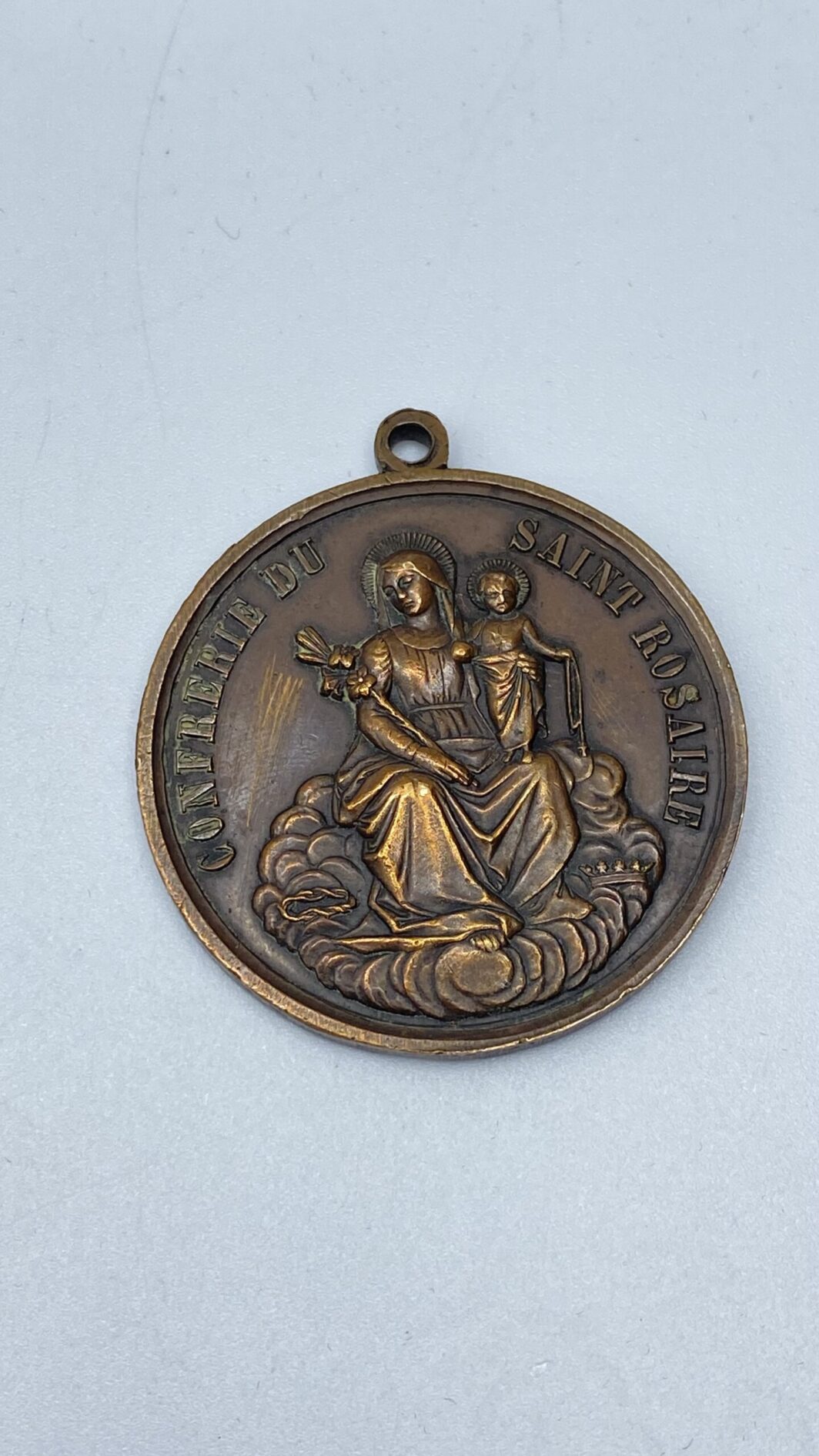 MEDAGLIA VOTIVA IN BRONZO XIX sec. - immagine 2