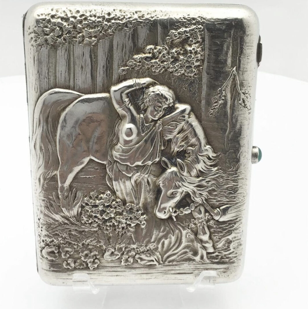 PORTASIGARETTE IN ARGENTO. RUSSIA XIX sec.