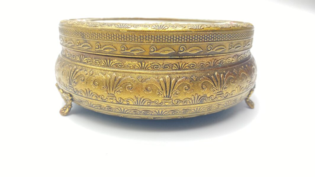 PORTAGIOIE IN BRONZO DORATO. XIX sec. - immagine 8