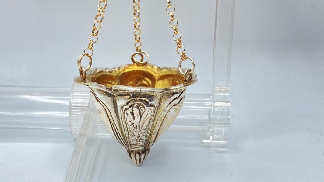 ANGELO CON ACQUASANTIERA IN ARGENTO XX sec. - immagine 11