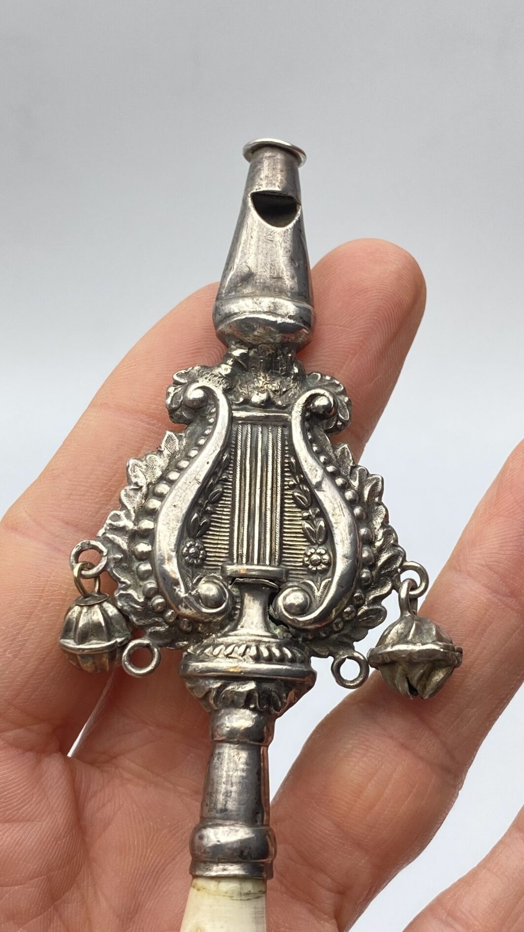 ARGENTO XVIII SECOLO. BABY RATTLE. - immagine 6