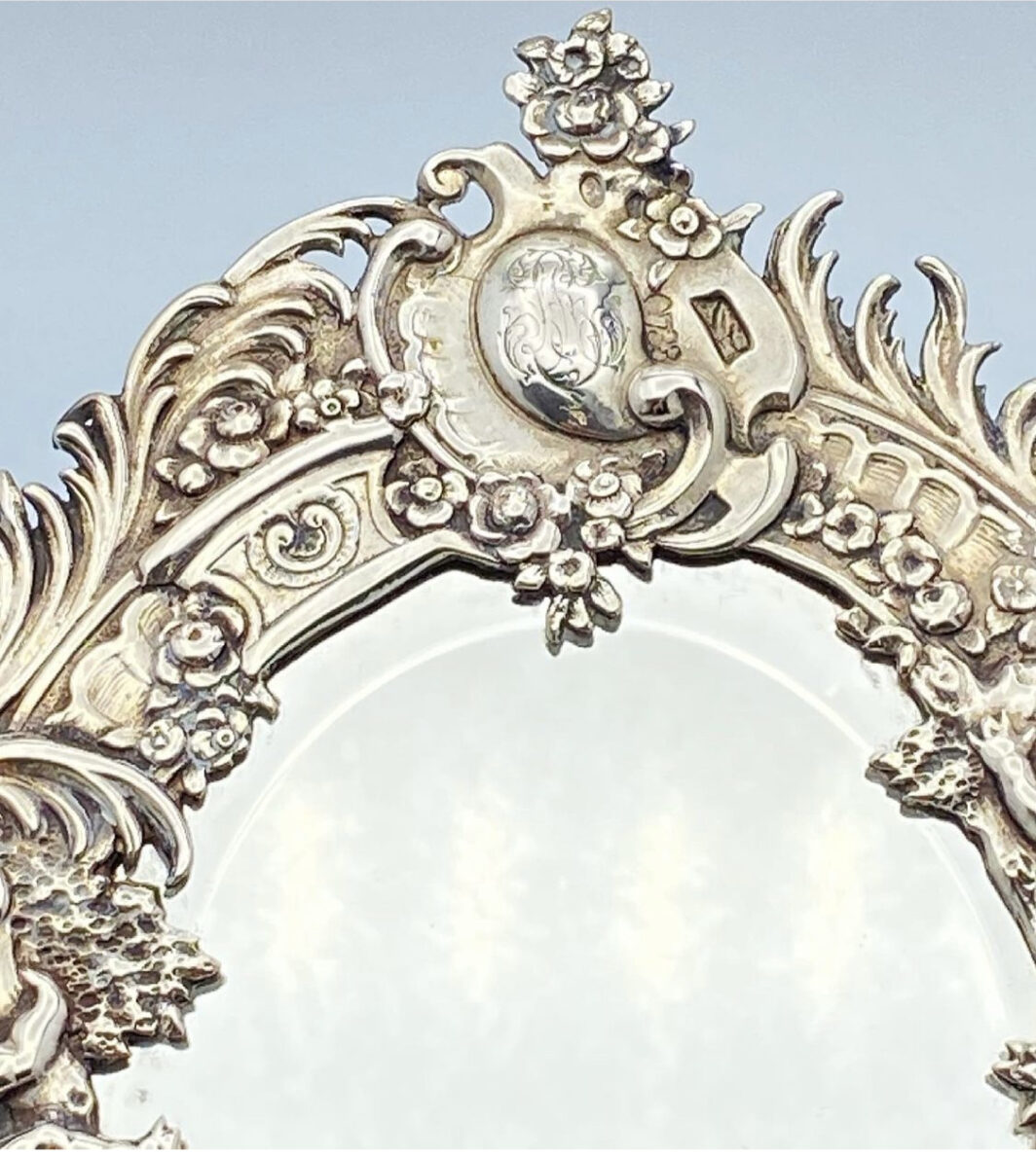 SPECCHIO DA TOELETTA IN ARGENTO. XVIII sec. - immagine 5