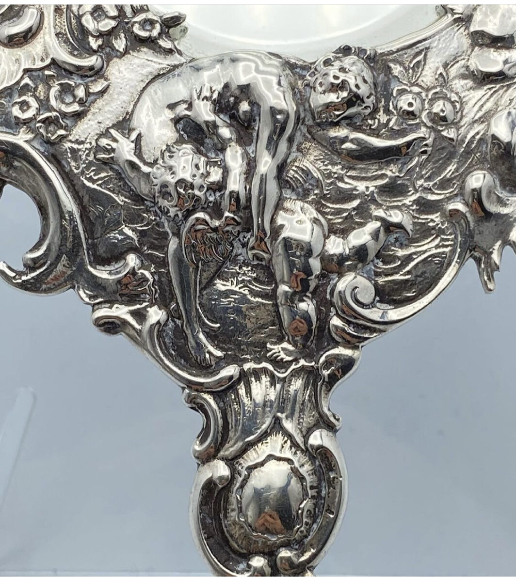 SPECCHIO DA TOELETTA IN ARGENTO. XVIII sec. - immagine 7