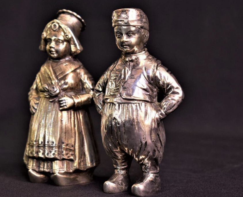 SALE E PEPE IN ARGENTO‘’LUI e LEI’’. OLANDA, PRIMA METÀ DEL XIX sec. - immagine 8