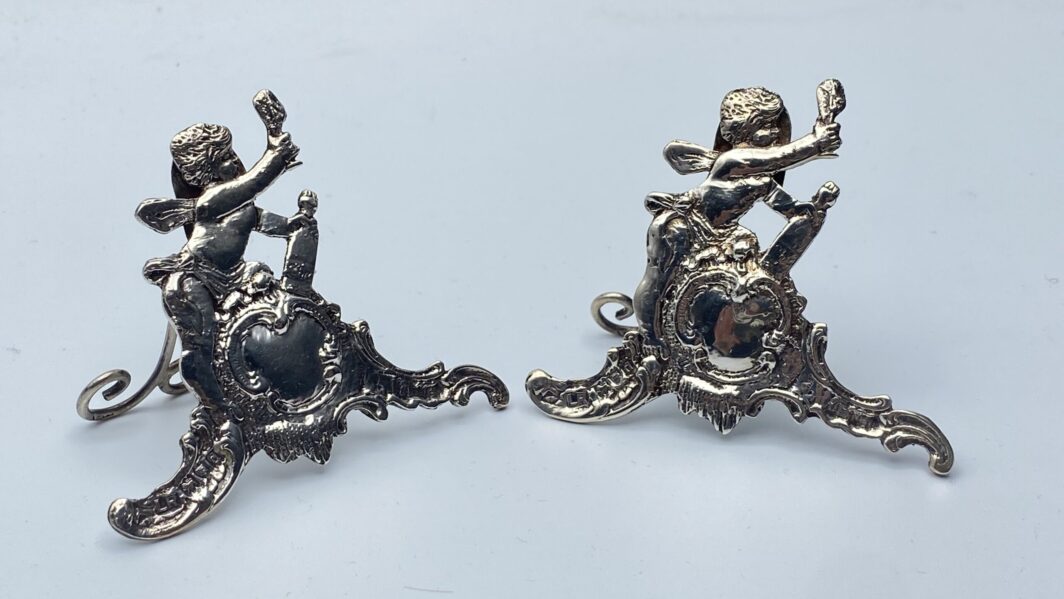 2 PORTAMENU IN ARGENTO. LONDRA 1899 - immagine 3