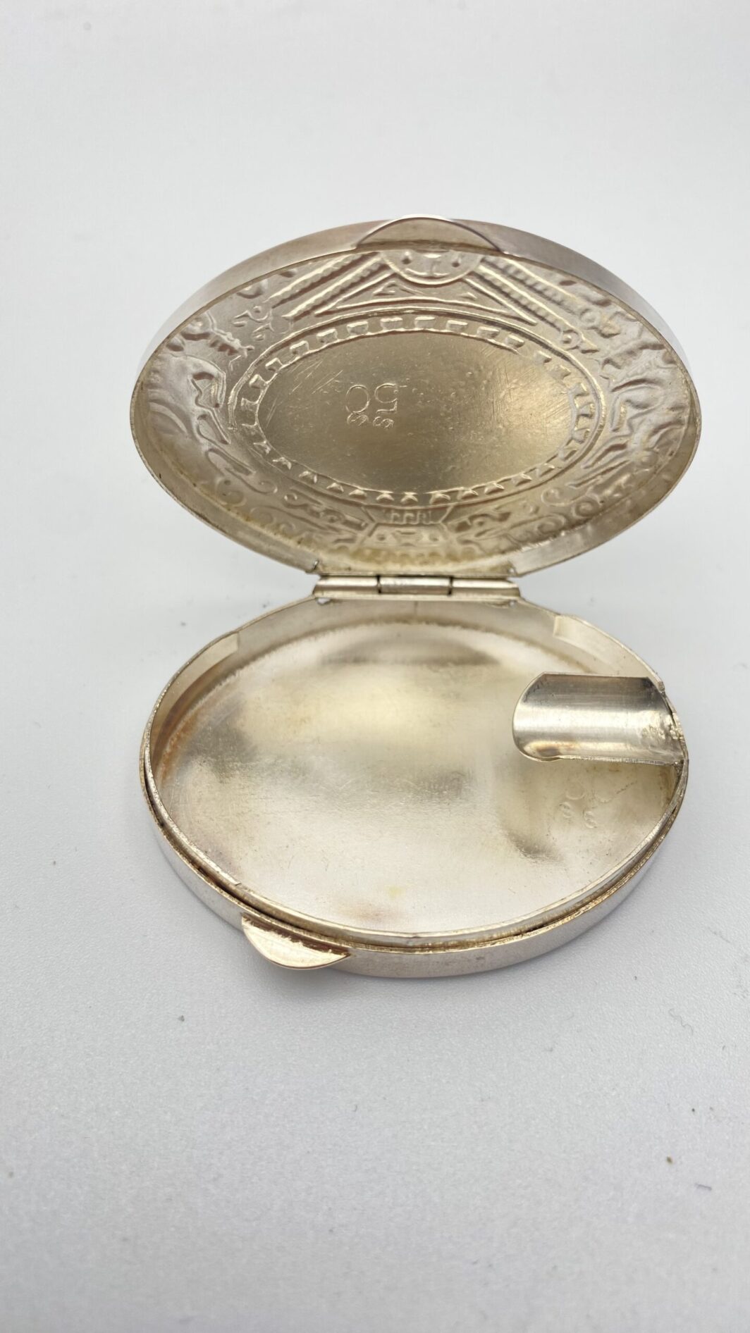 POSACENERE DA TASCA/BORSETTA IN ARGENTO E ORO. VINTAGE XX sec. - immagine 4