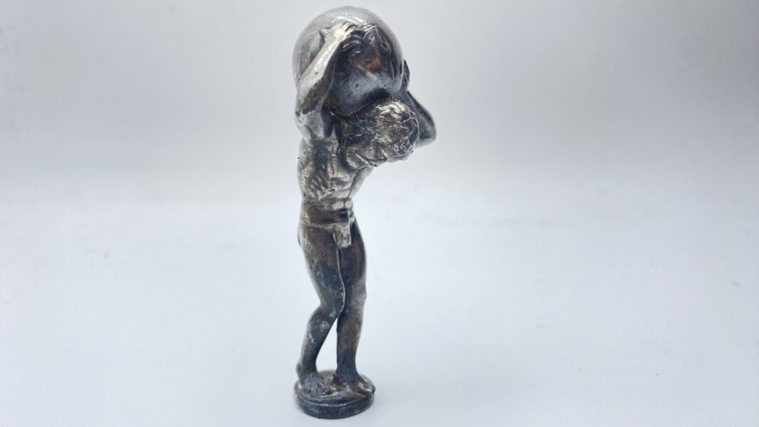 SIGILLO IN BRONZO ARGENTATO. XIXsec.
