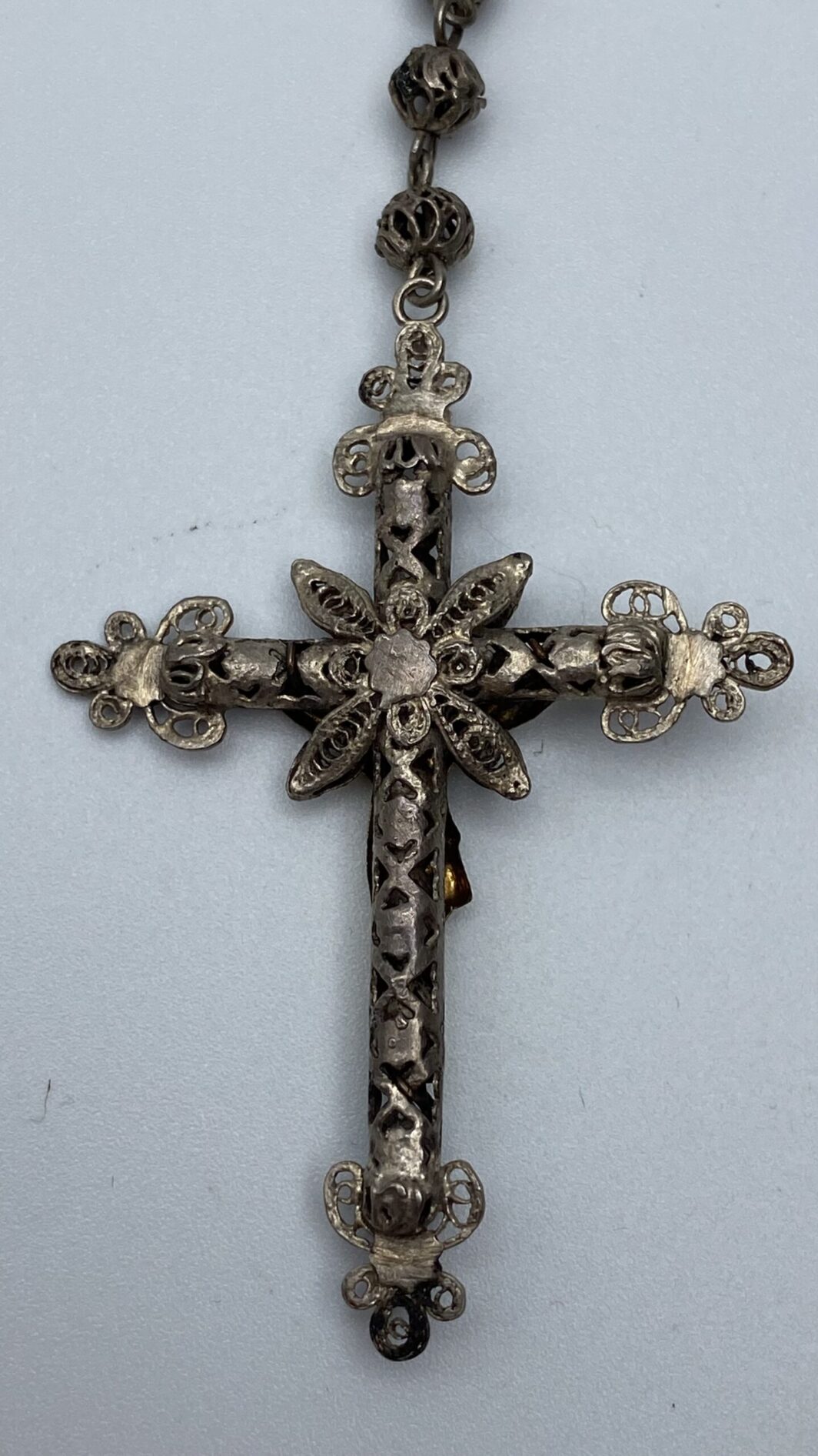 ROSARIO IN FILIGRANA D’ARGENTO. ITALIA XIX sec. - immagine 4