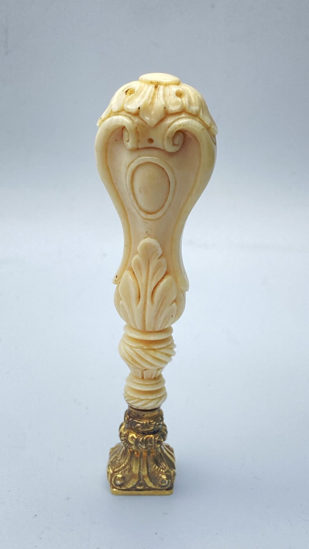 SIGILLO IN ARGENTO E MATERIALE ORGANICO PREGIATO. FRANCIA 1840 CIRCA - immagine 6