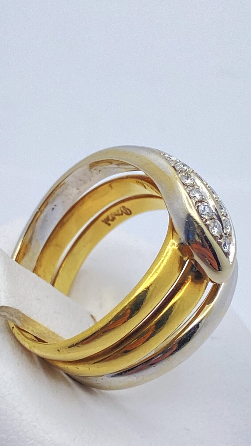 ANELLO IN ORO 18 KT E BRILLANTI; FIRMATO DAMIANI. - immagine 4