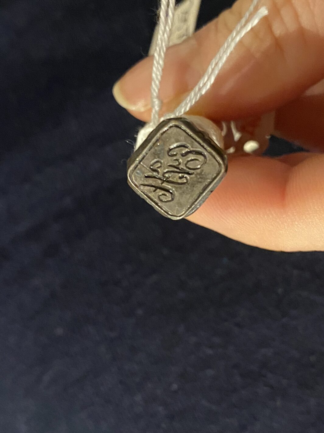 SIGILLO IN ARGENTO E MATERIALE ORGANICO PREGIATO. EPOCA NAPOLEONE III XIX SECOLO - immagine 5