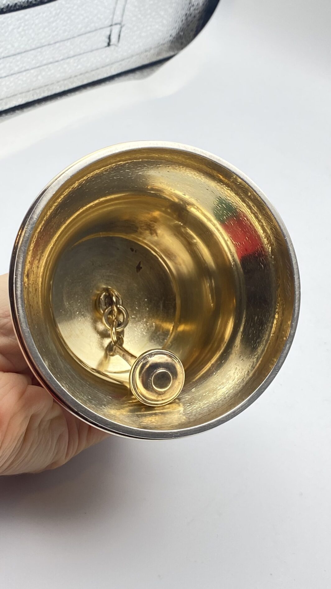 IMPORTANTE CAMPANA IN ARGENTO. PUNZONI LONDRA 1925 - immagine 5