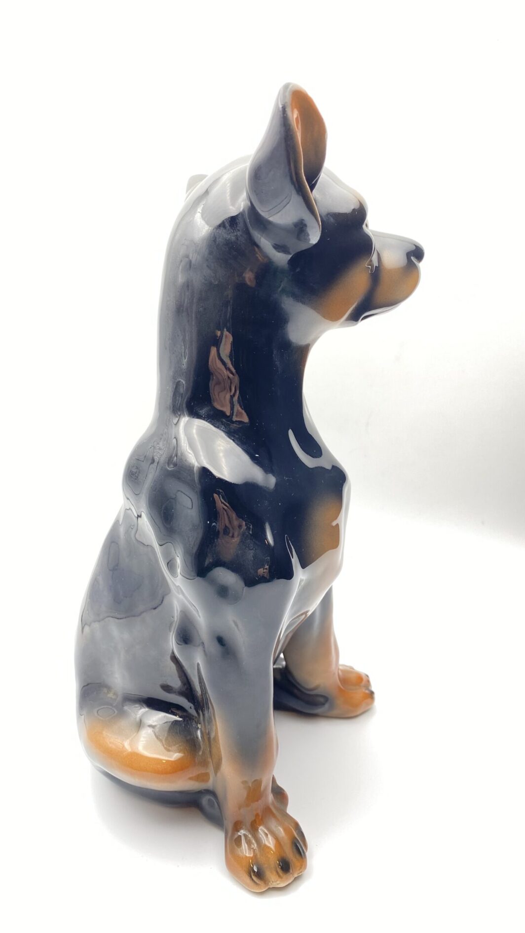 CANE PINCHER A GRANDEZZA NATURALE, IN PORCELLANA STAFFORDSHIRE. ANNI ‘50/‘70 - immagine 5