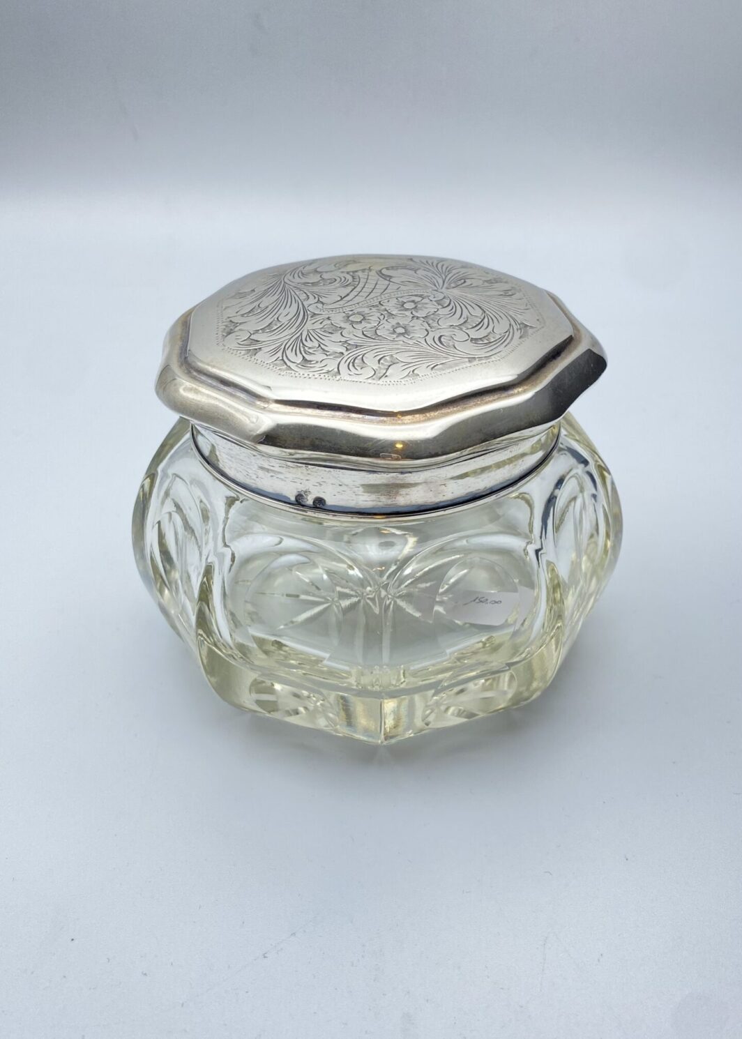 SCATOLA IN ARGENTO E CRISTALLO, FINE XIX secolo, INIZI XX sec.