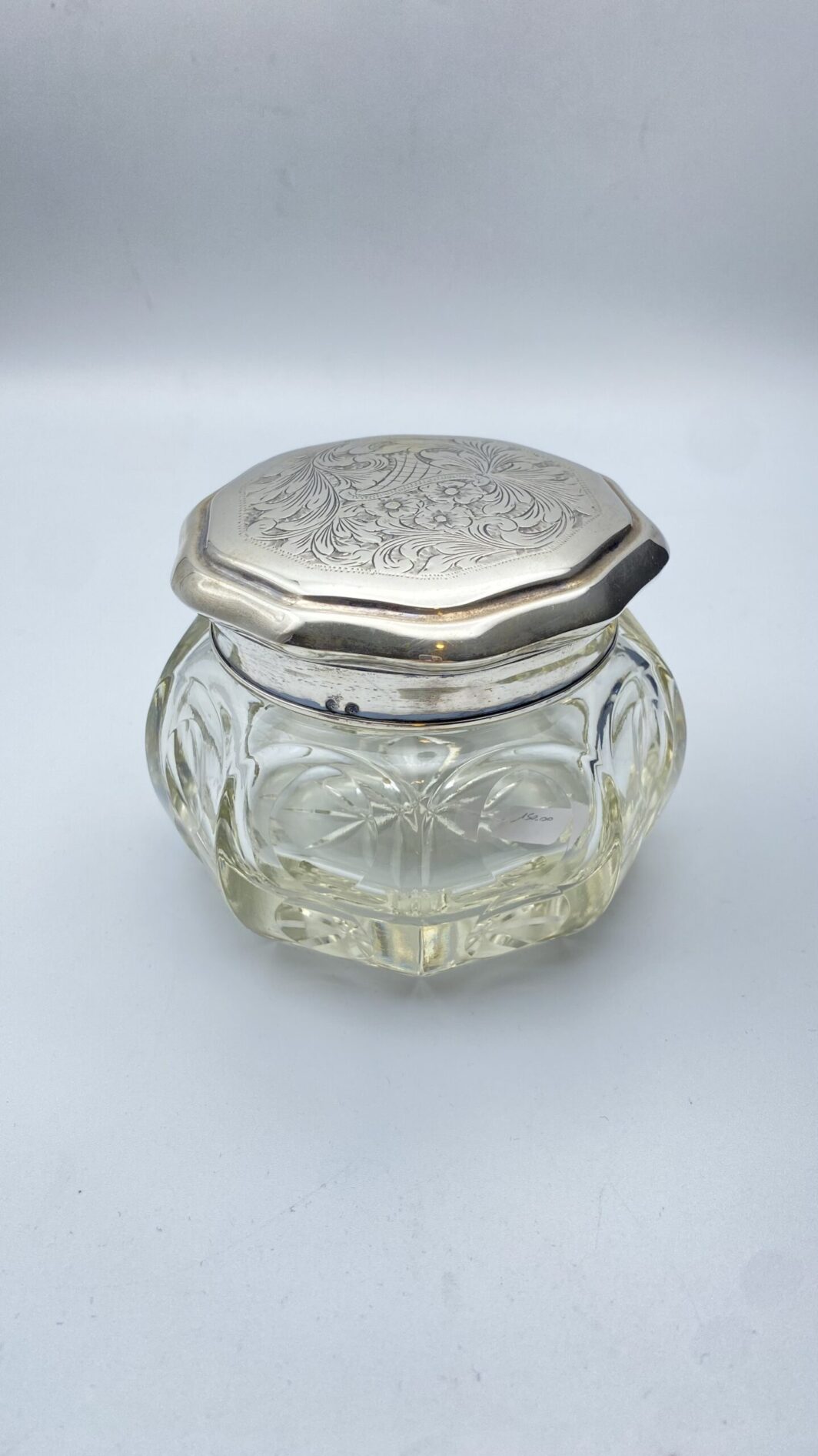 SCATOLA IN ARGENTO E CRISTALLO, FINE XIX secolo, INIZI XX sec.