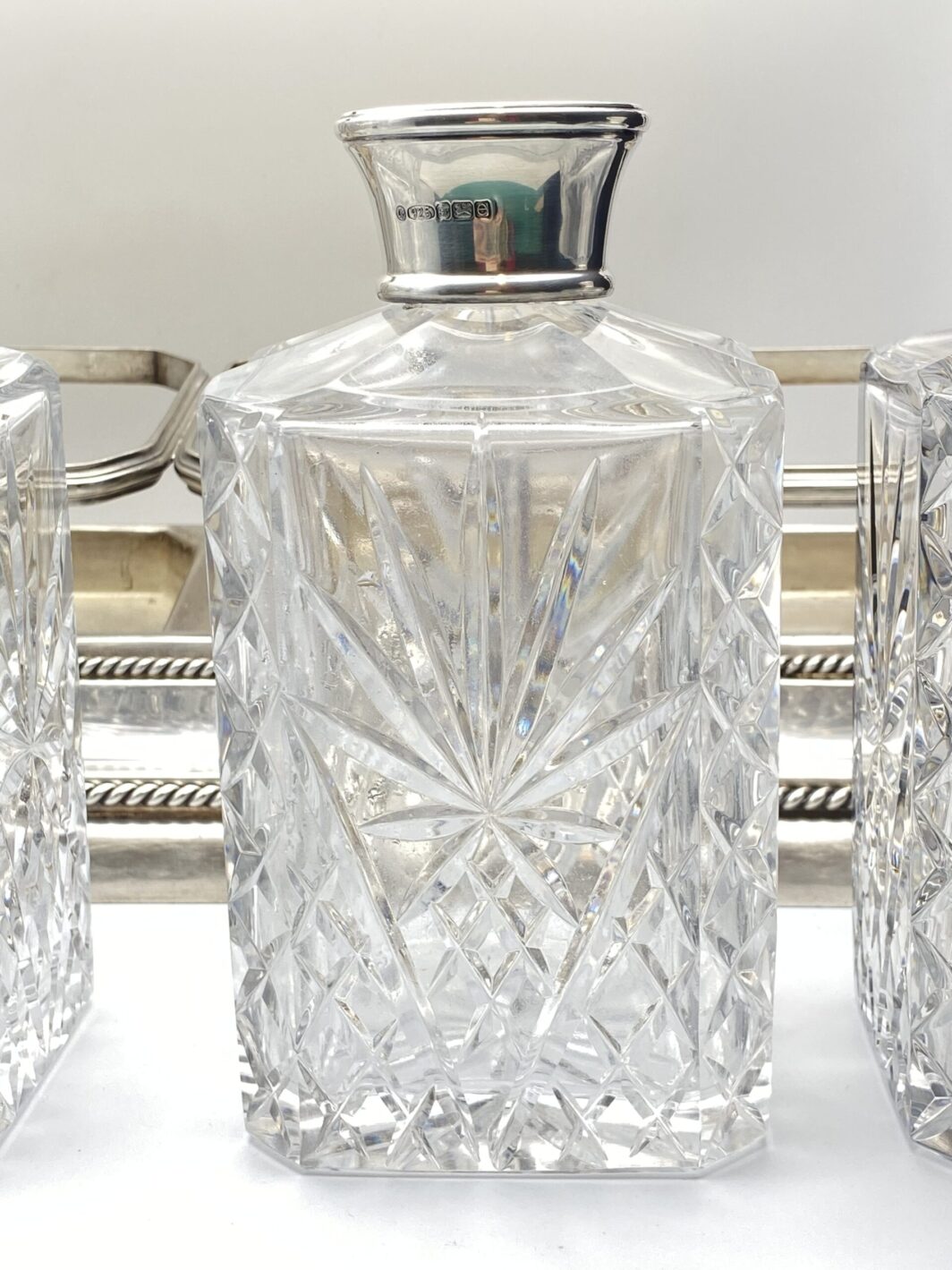 TANTALUS IN SHEFFIELD, ARGENTO 925 E CRISTALLO, FIRMATO WALKER & HALL. ANNO 1904 - immagine 29