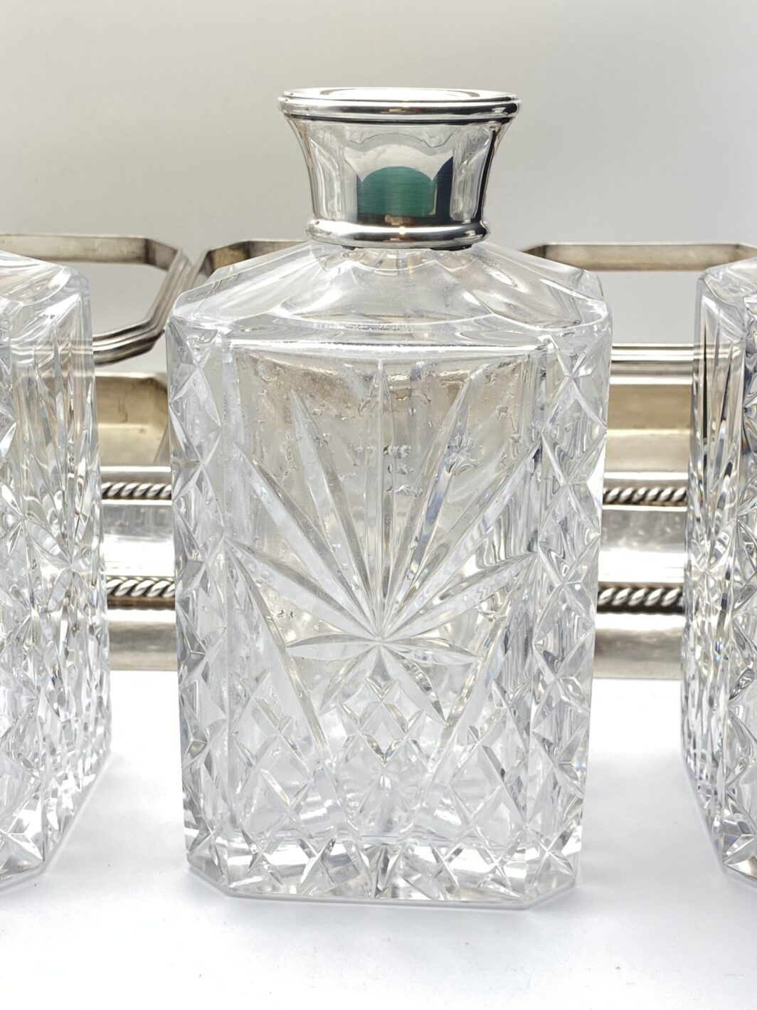 TANTALUS IN SHEFFIELD, ARGENTO 925 E CRISTALLO, FIRMATO WALKER & HALL. ANNO 1904 - immagine 31