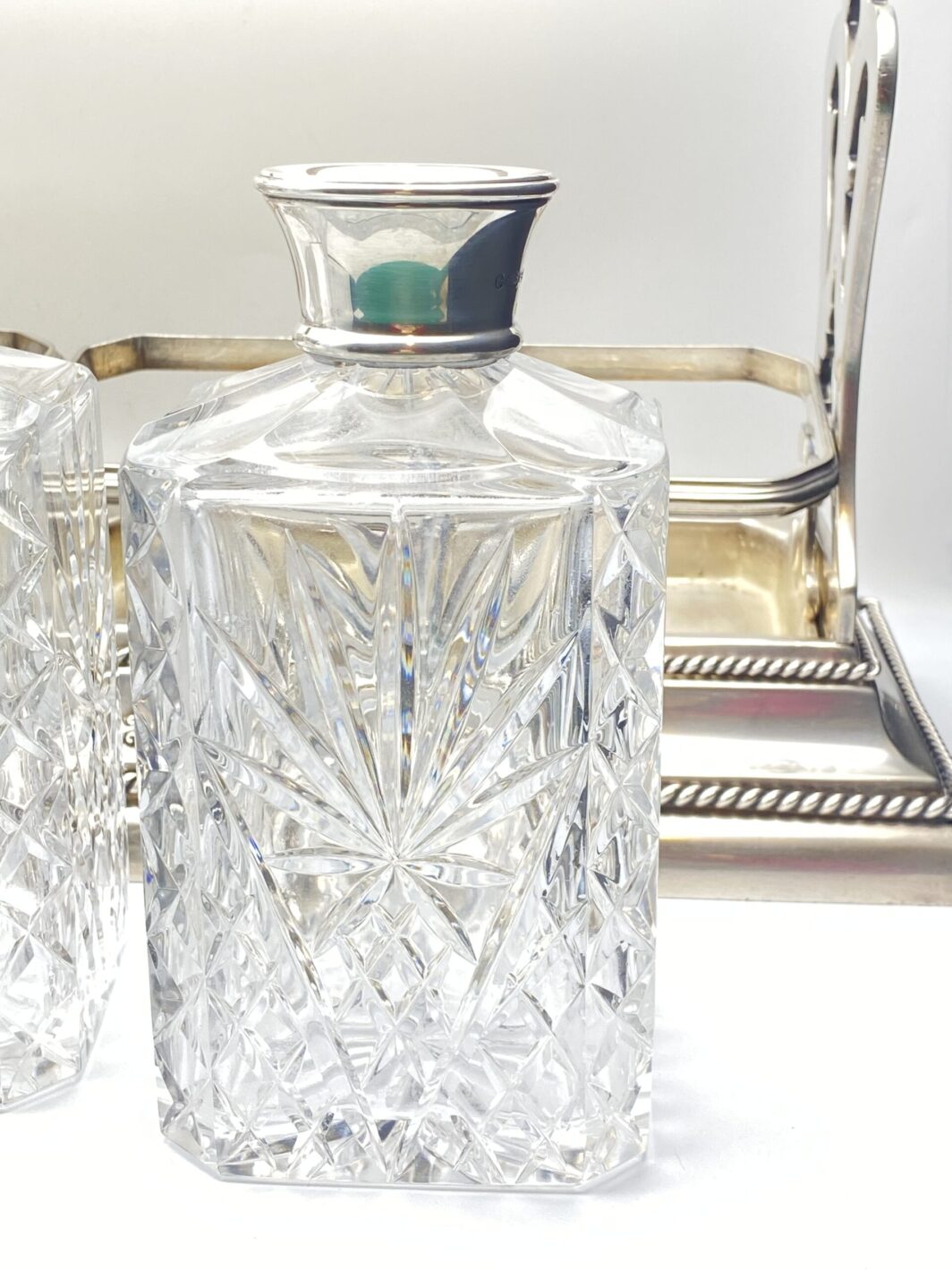 TANTALUS IN SHEFFIELD, ARGENTO 925 E CRISTALLO, FIRMATO WALKER & HALL. ANNO 1904 - immagine 39