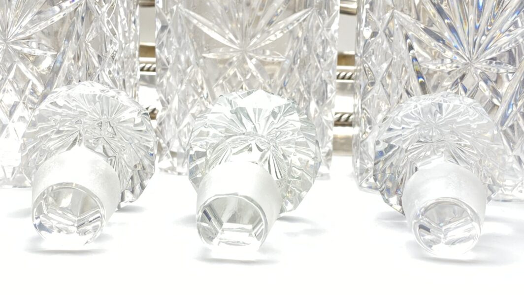 TANTALUS IN SHEFFIELD, ARGENTO 925 E CRISTALLO, FIRMATO WALKER & HALL. ANNO 1904 - immagine 42