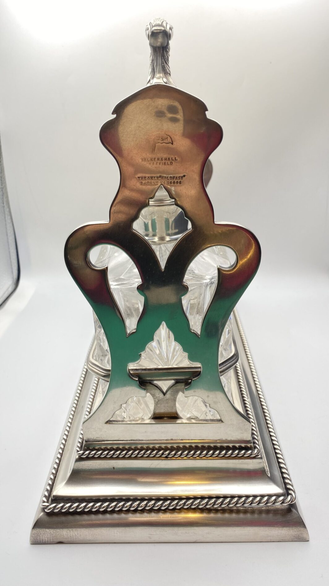 TANTALUS IN SHEFFIELD, ARGENTO 925 E CRISTALLO, FIRMATO WALKER & HALL. ANNO 1904 - immagine 54