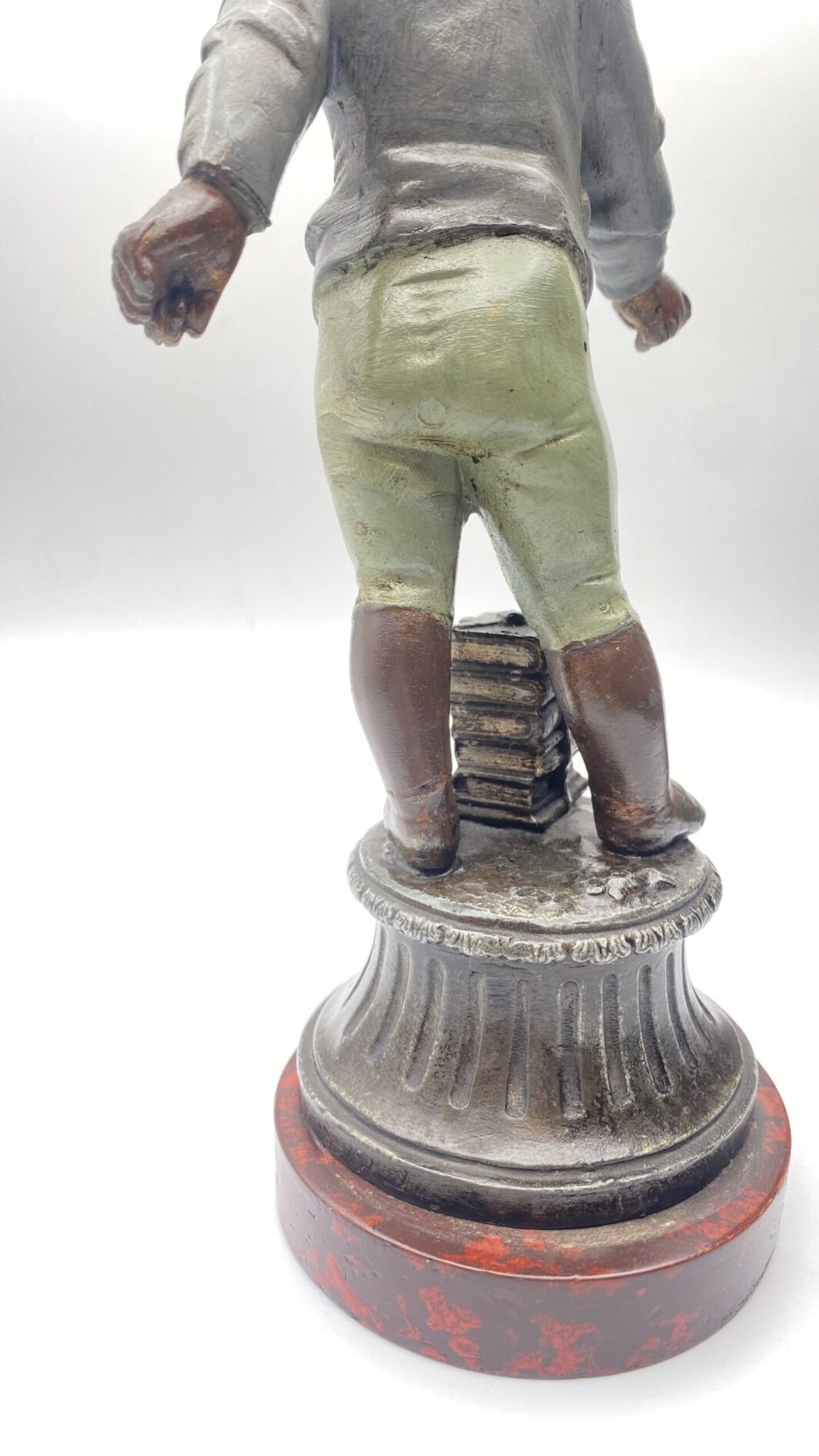MONELLI ‘’SORTIE DE L’ECOLE’’ IN ANTIMONIO POLICROMO. SCULTORE GEO MAXIM (1885-1940) - immagine 12