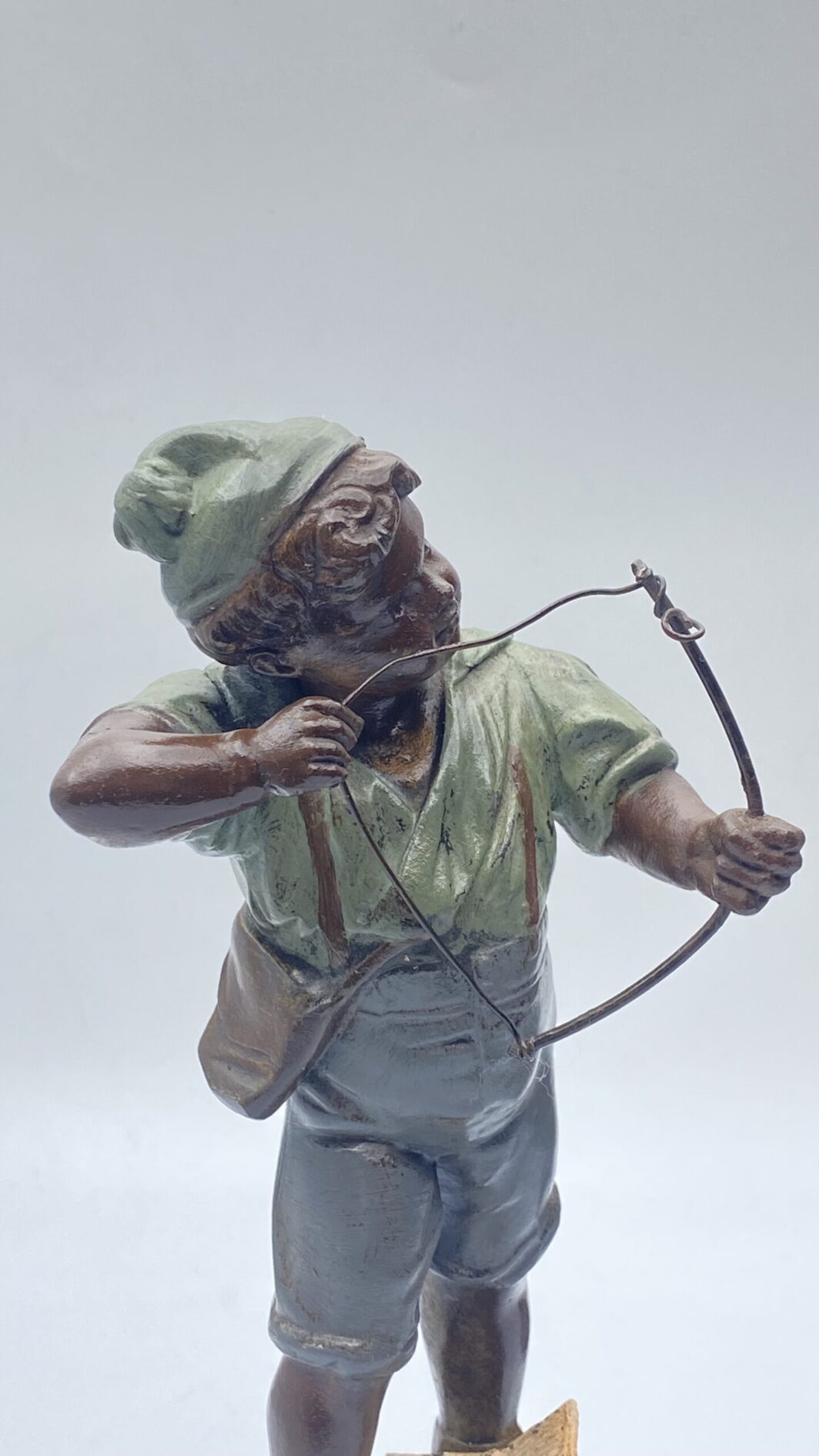 MONELLI ‘’SORTIE DE L’ECOLE’’ IN ANTIMONIO POLICROMO. SCULTORE GEO MAXIM (1885-1940) - immagine 17