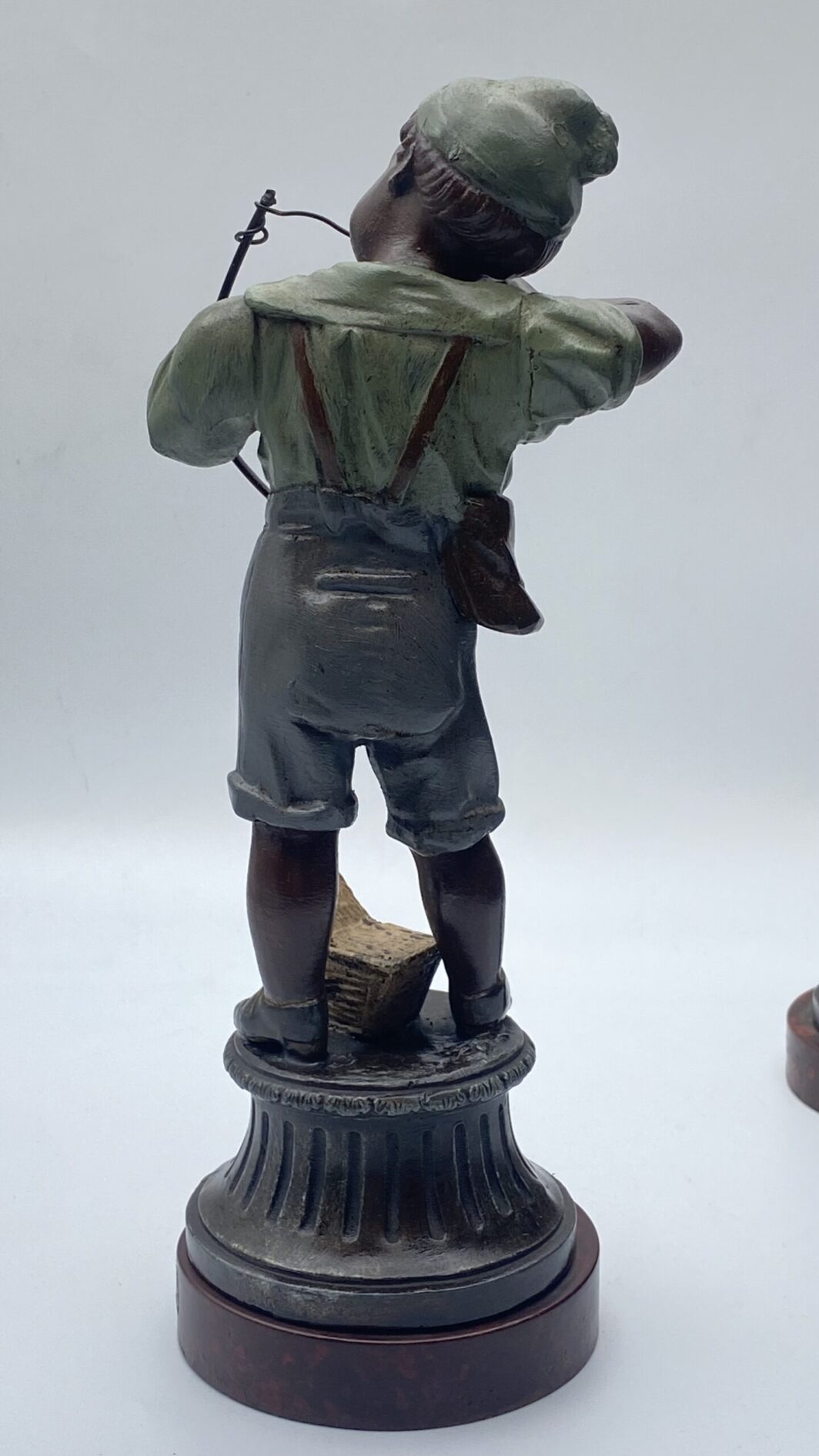 MONELLI ‘’SORTIE DE L’ECOLE’’ IN ANTIMONIO POLICROMO. SCULTORE GEO MAXIM (1885-1940) - immagine 20