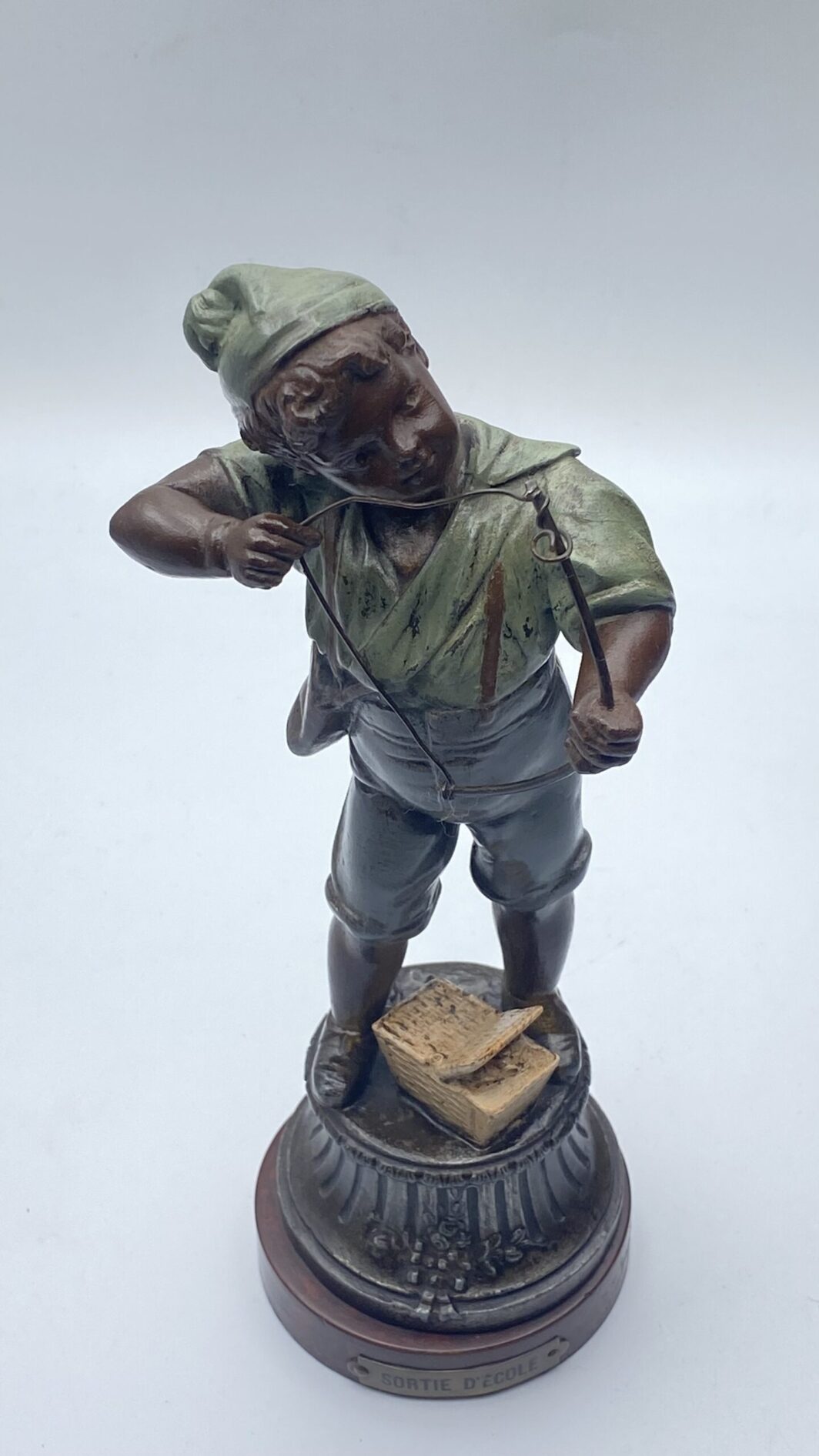 MONELLI ‘’SORTIE DE L’ECOLE’’ IN ANTIMONIO POLICROMO. SCULTORE GEO MAXIM (1885-1940) - immagine 26