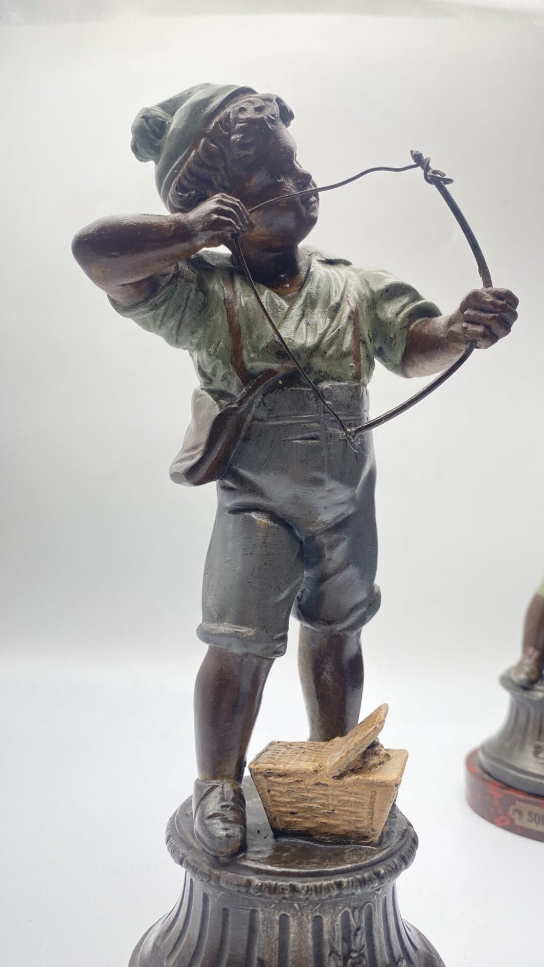 MONELLI ‘’SORTIE DE L’ECOLE’’ IN ANTIMONIO POLICROMO. SCULTORE GEO MAXIM (1885-1940) - immagine 27