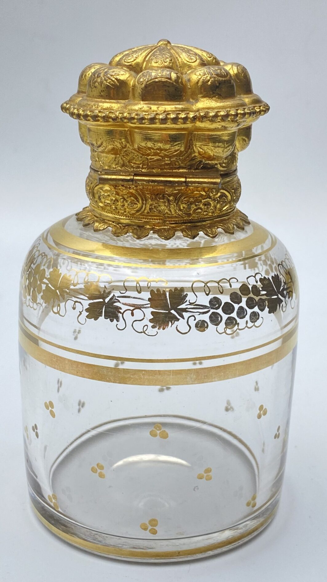 BOTTIGLIA PORTAPROFUMO IN CRISTALLO E PINCHBECK. EPOCA CARLO X 1830 circa - immagine 9