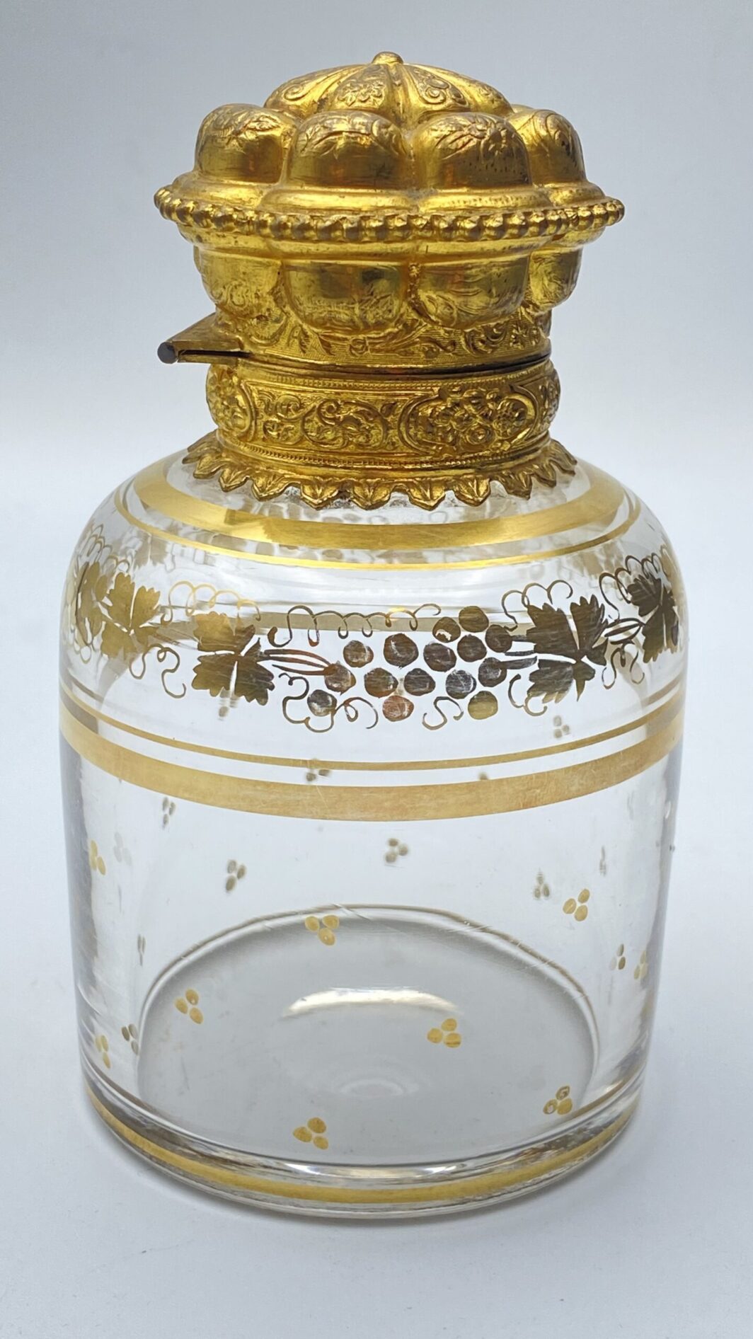 BOTTIGLIA PORTAPROFUMO IN CRISTALLO E PINCHBECK. EPOCA CARLO X 1830 circa - immagine 8