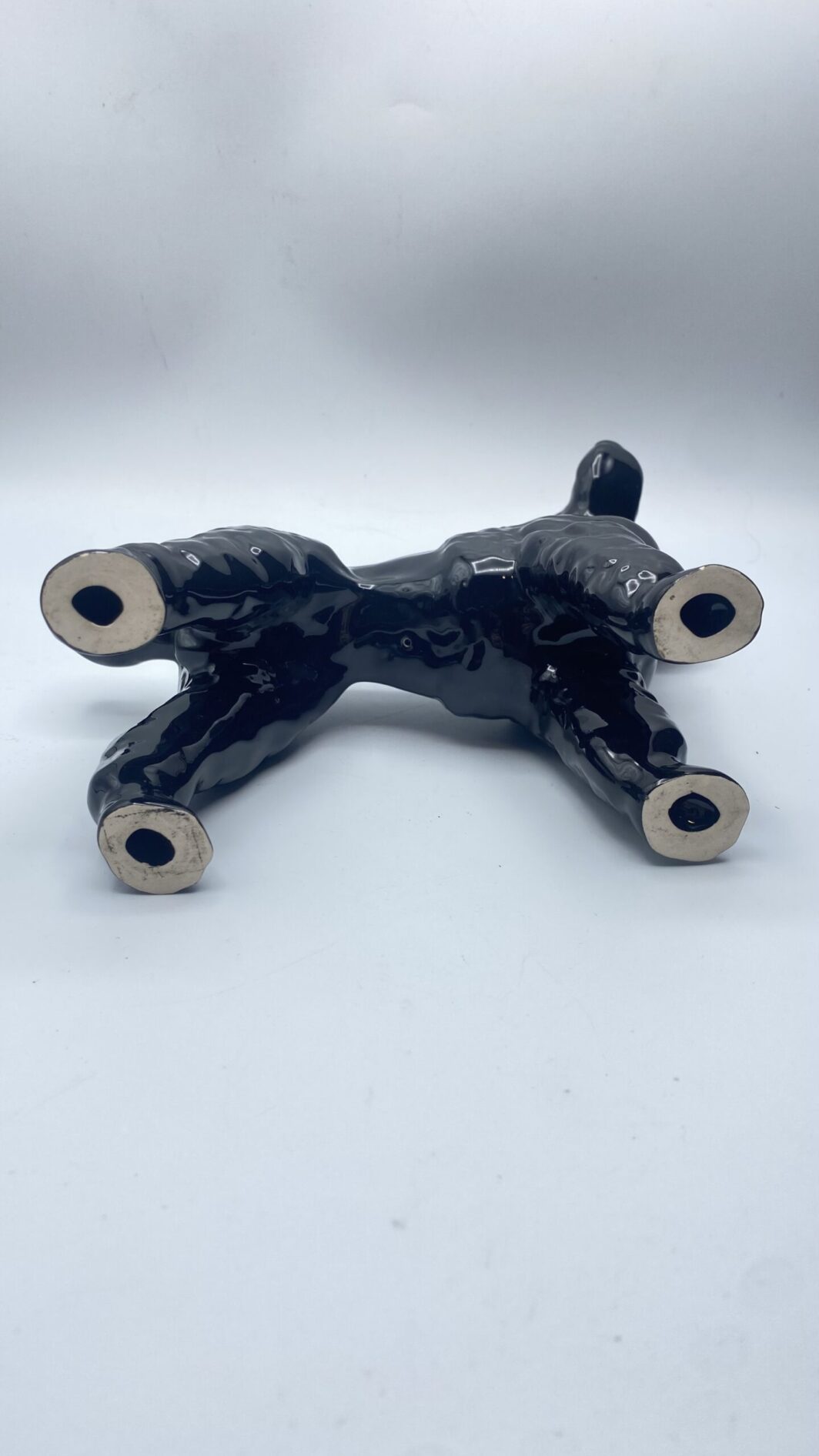 CANE BARBONE GIGANTE IN PORCELLANA VINTAGE ANNI ‘30. - immagine 6