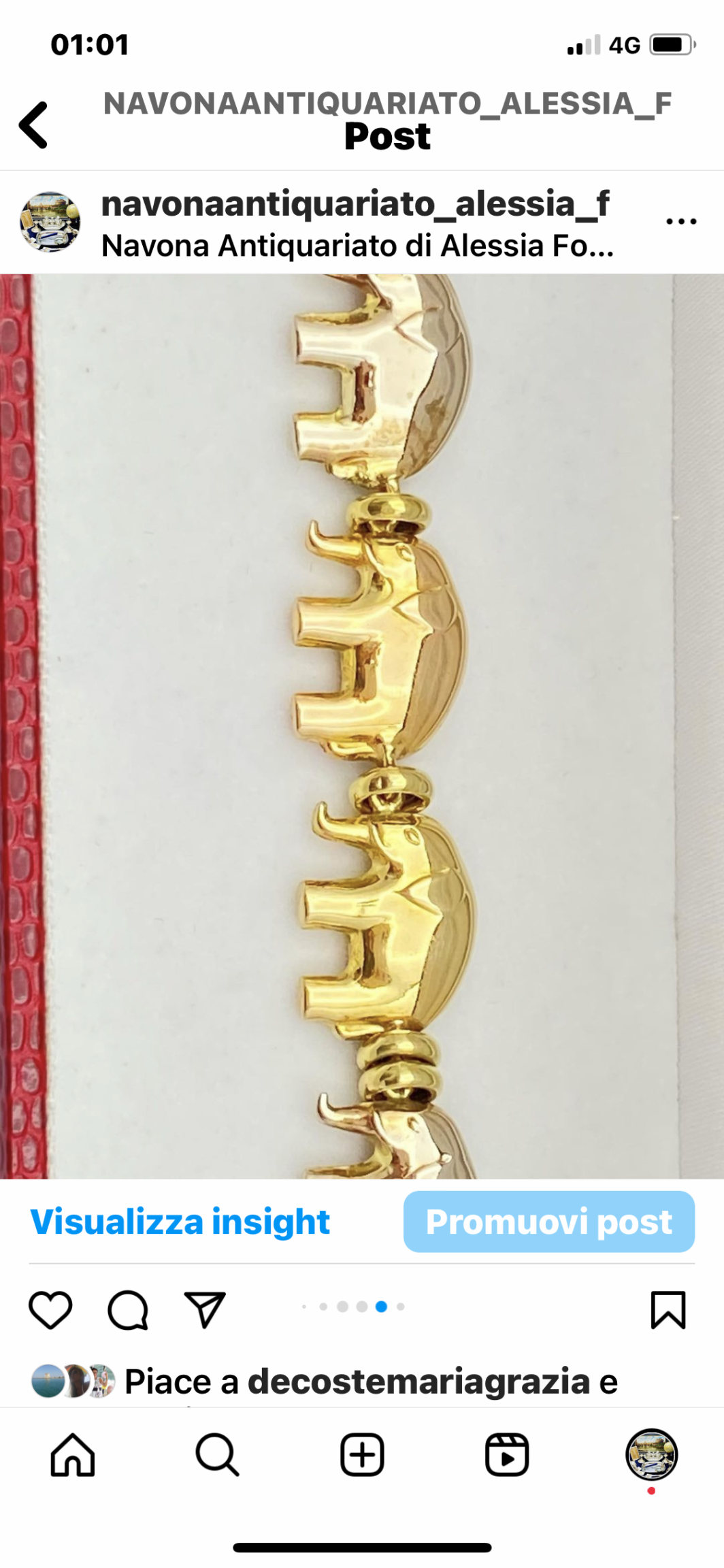 BRACCIALE VINTAGE IN ORO GIALLO, BIANCO E ROSA, 18 KT, CON ELEFANTI - immagine 11