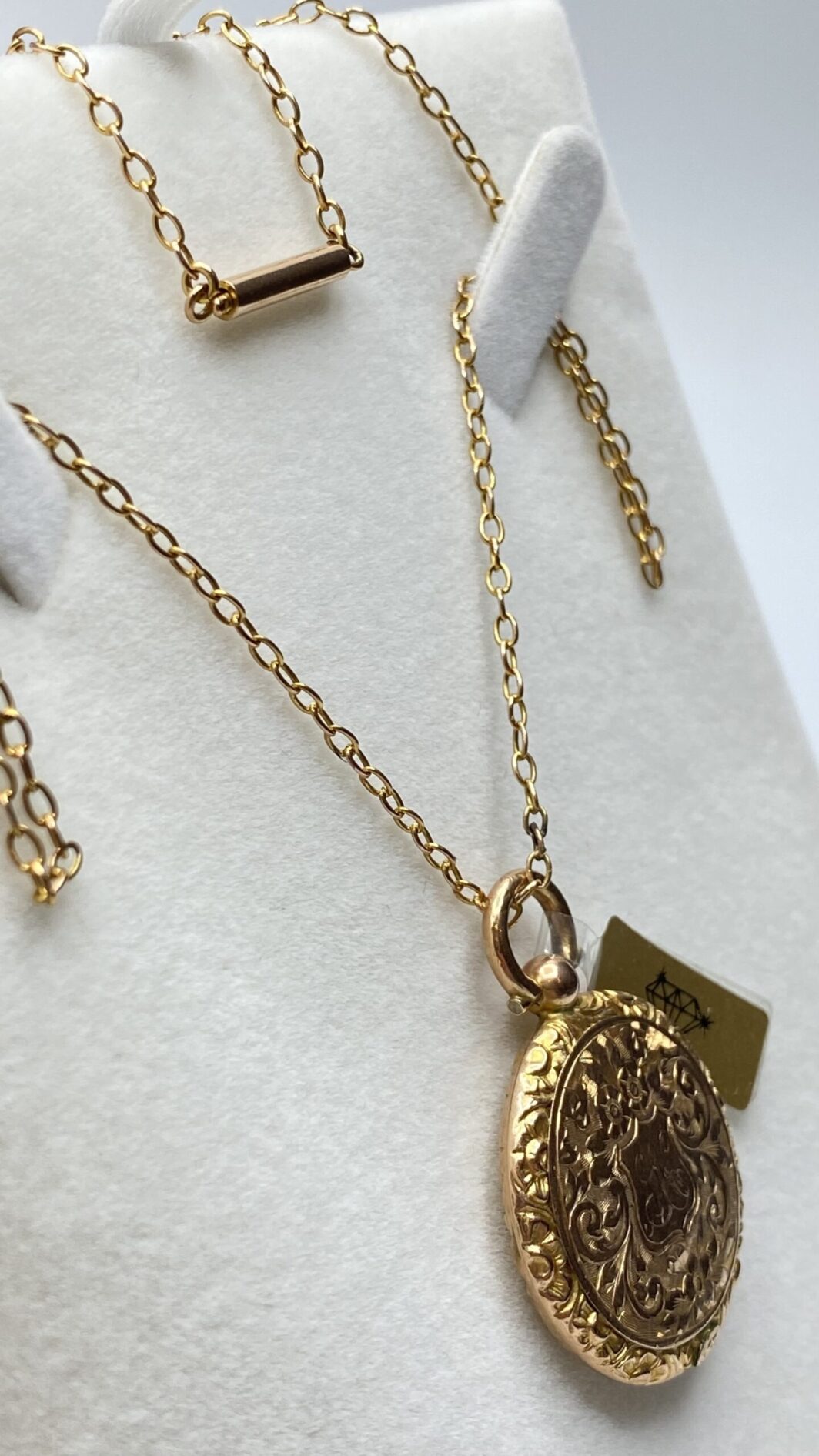 COLLANA CON MINIATURA PENDENTE, IN ORO 14 KT. EPOCA NAPOLEONE III - immagine 9