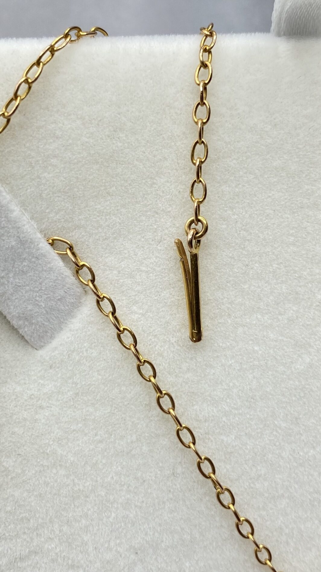 COLLANA CON MINIATURA PENDENTE, IN ORO 14 KT. EPOCA NAPOLEONE III - immagine 3