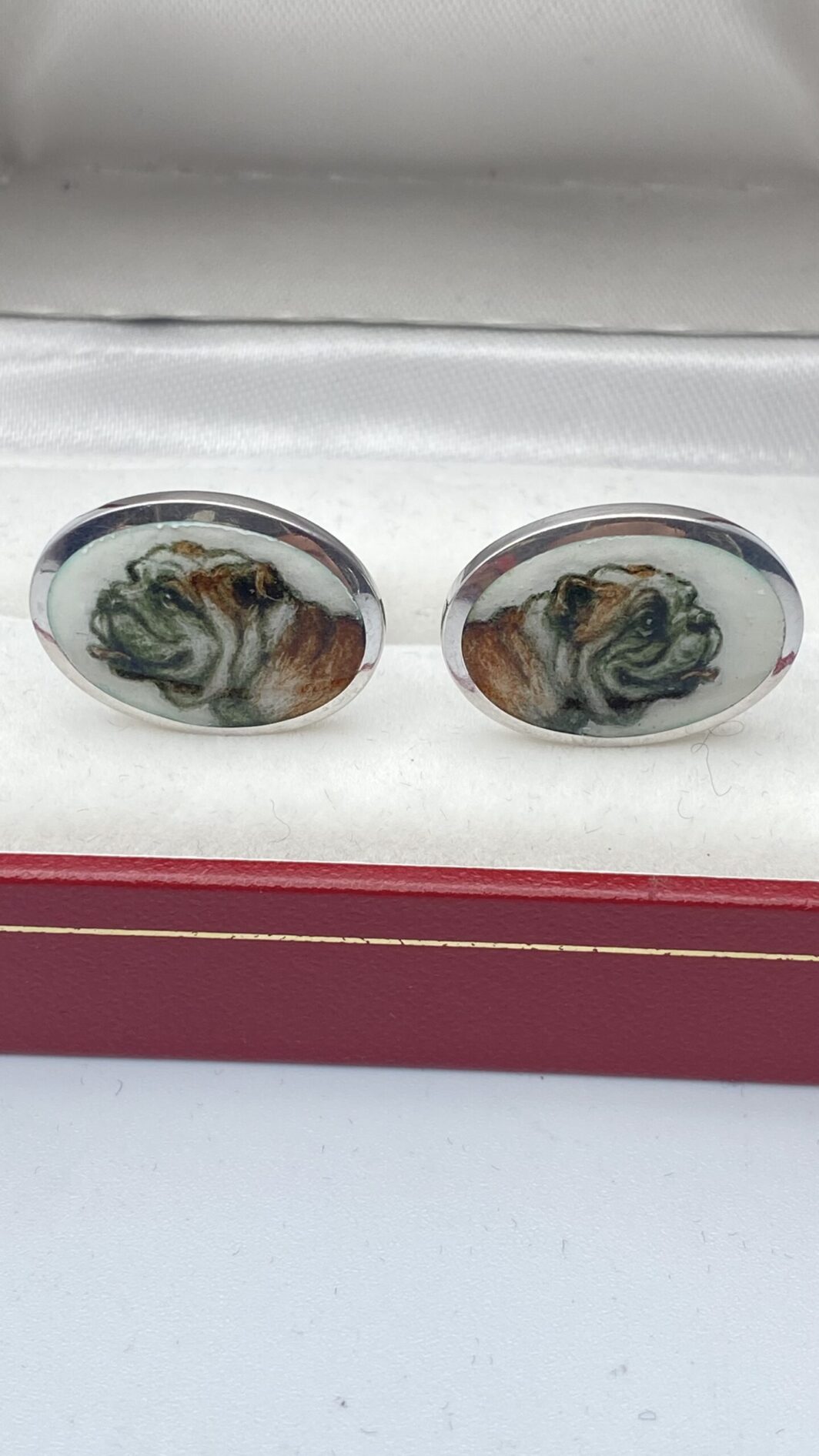 GEMELLI VINTAGE IN ARGENTO E SMALTI. - immagine 2