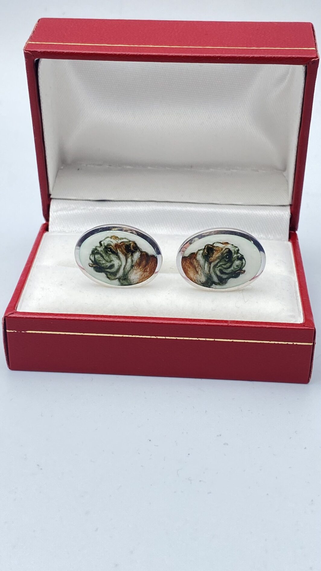 GEMELLI VINTAGE IN ARGENTO E SMALTI.