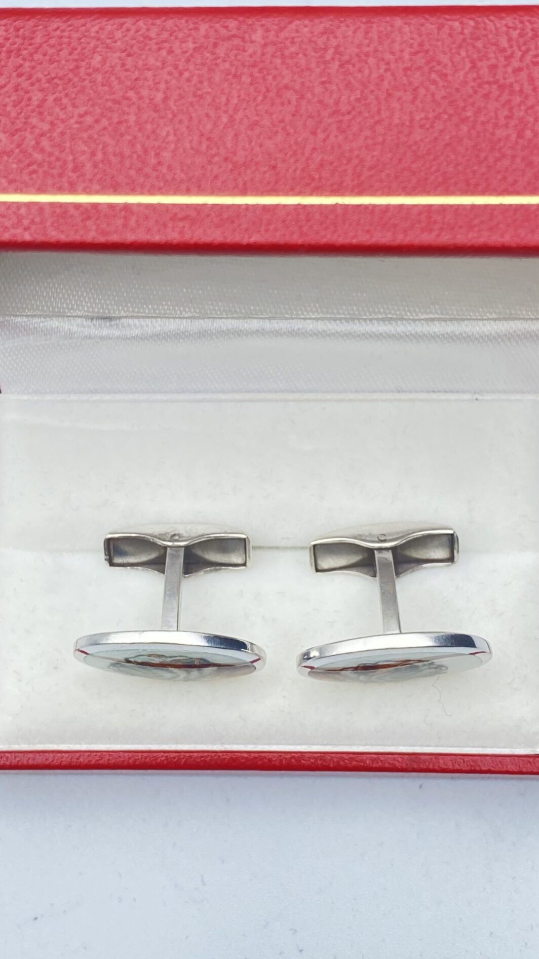 GEMELLI VINTAGE IN ARGENTO E SMALTI. - immagine 4