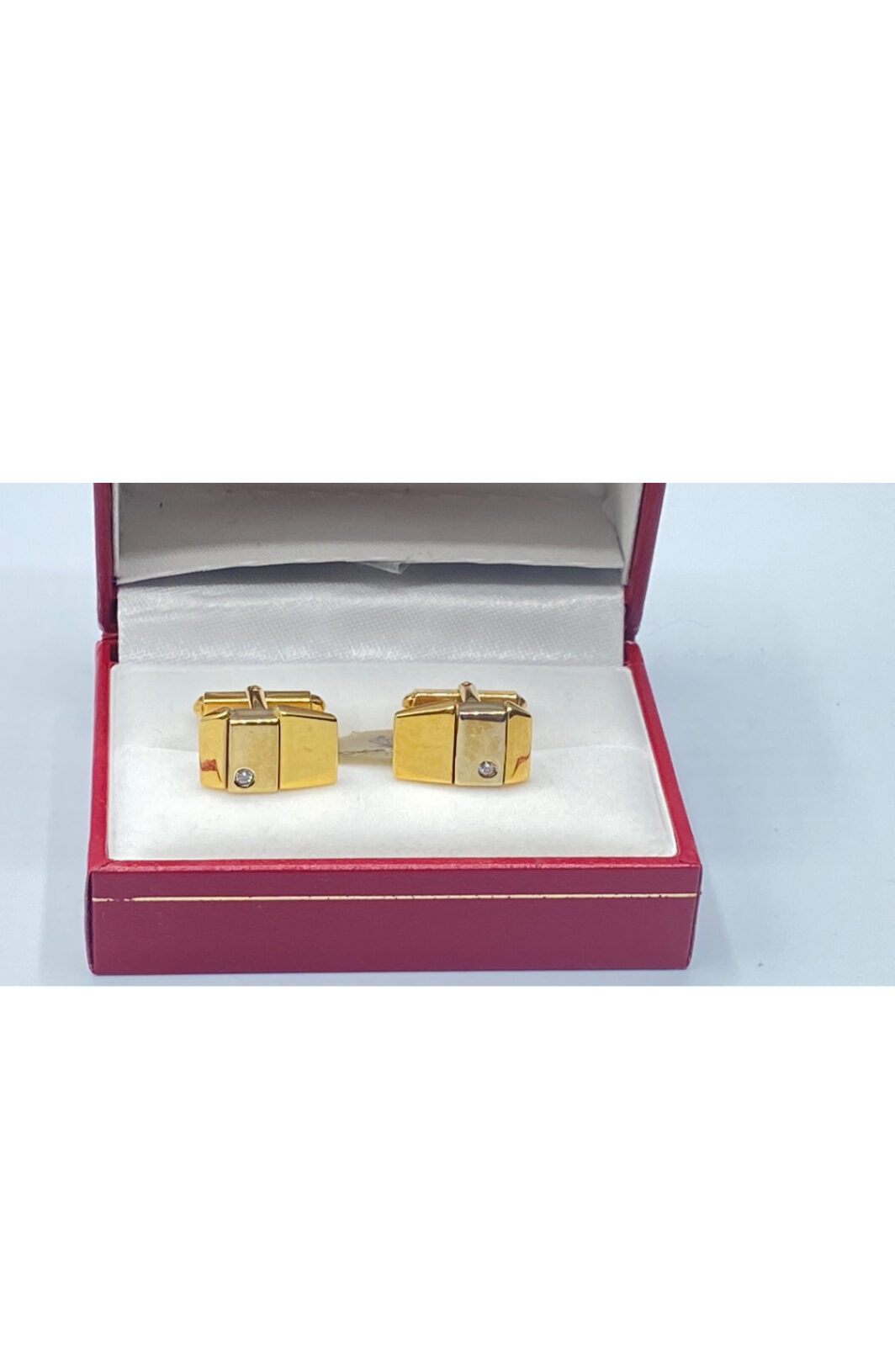 PAIO DI GEMELLI VINTAGE, IN ORO E BRILLANTI. ANNI ‘60