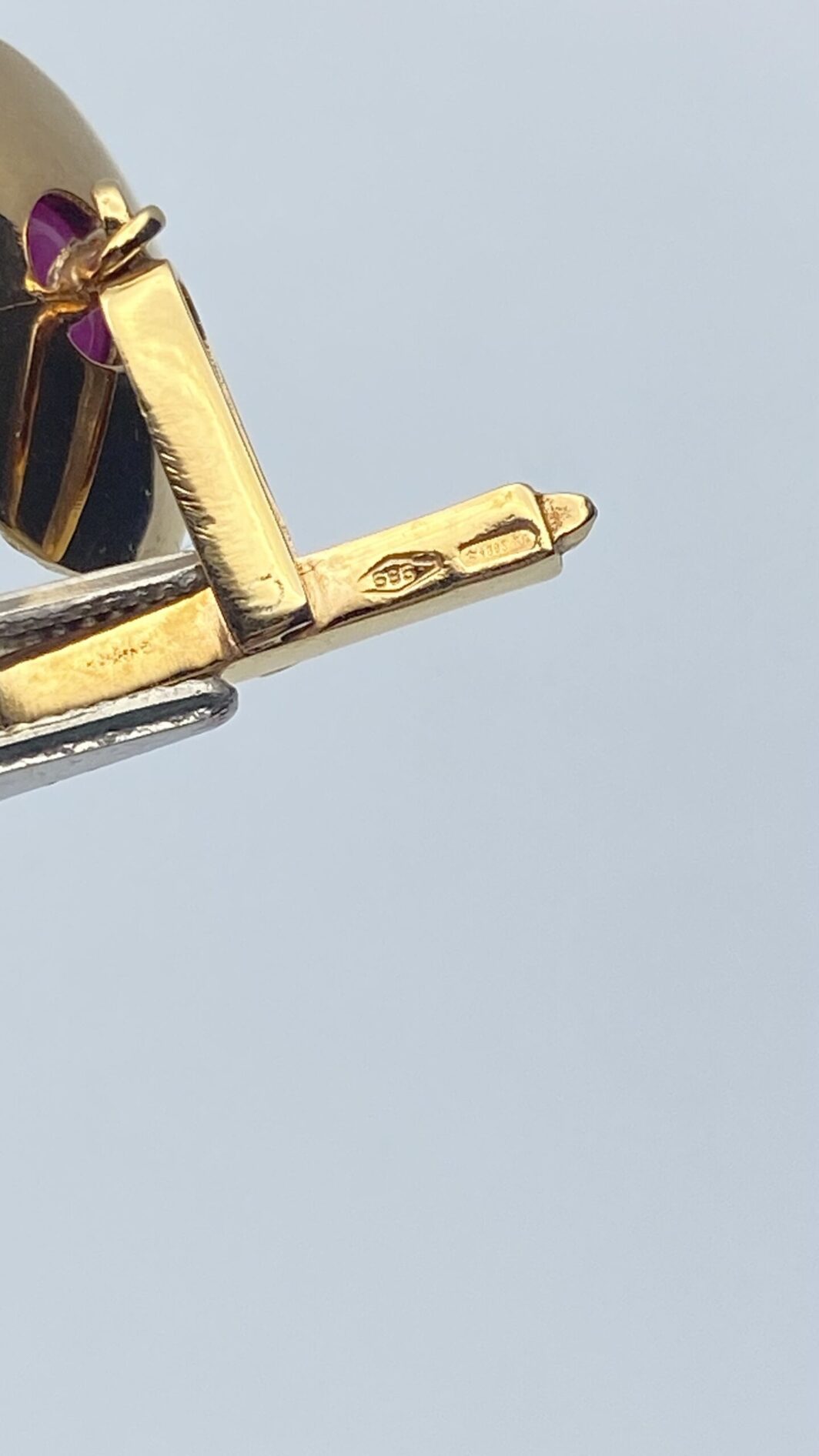 PAIO DI GEMELLI VINTAGE ANNI ‘30, IN ORO 18KT E RUBINI. - immagine 9