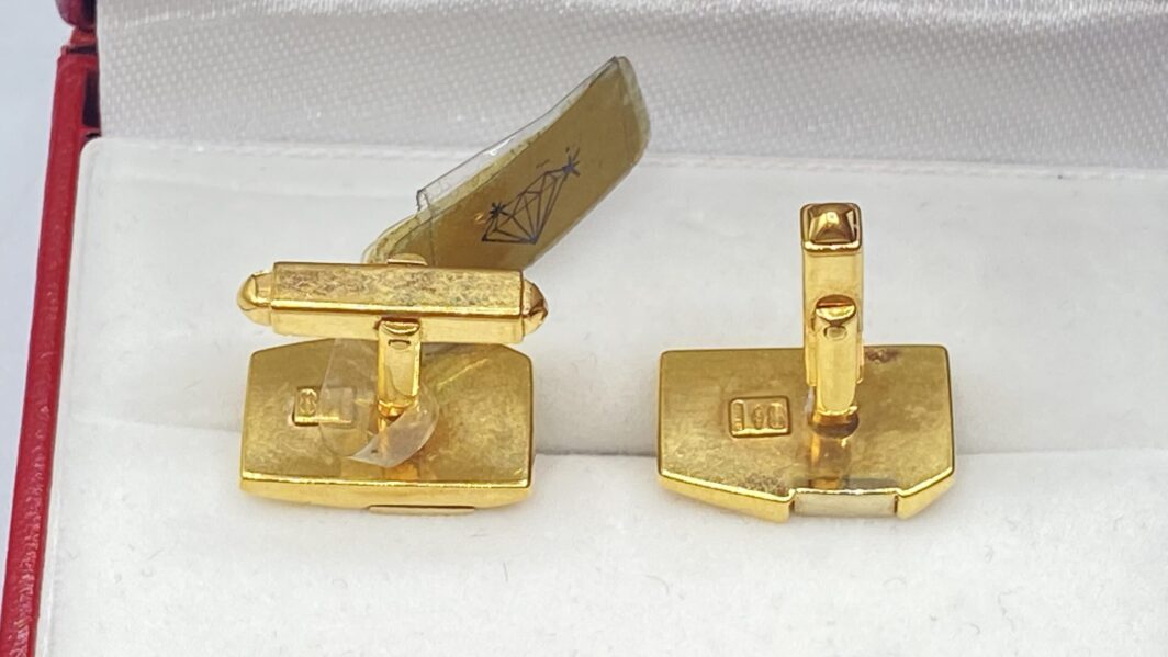 PAIO DI GEMELLI VINTAGE, IN ORO E BRILLANTI. ANNI ‘60 - immagine 8