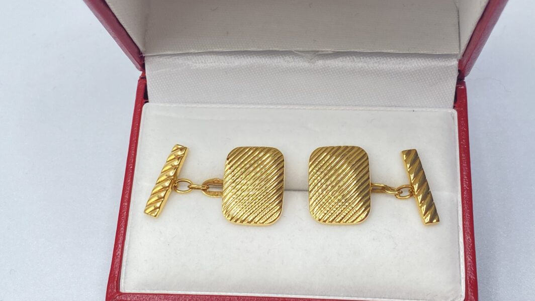 PAIO DI GEMELLI IN ORO 18 KT. ART DECO 1920-1930 - immagine 3